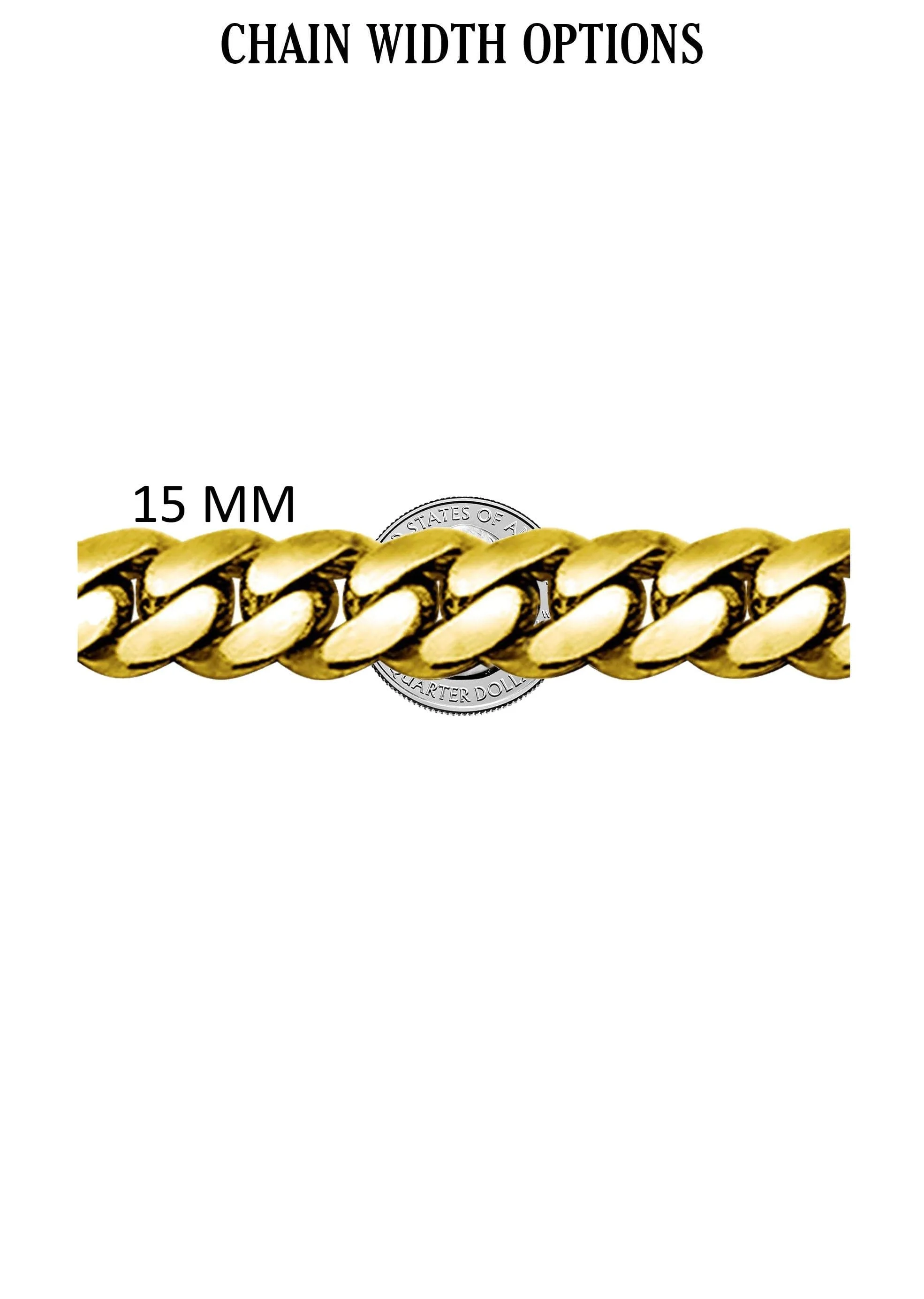 Gold Plated Iced Out Mens Byzantine Chain - Image 6