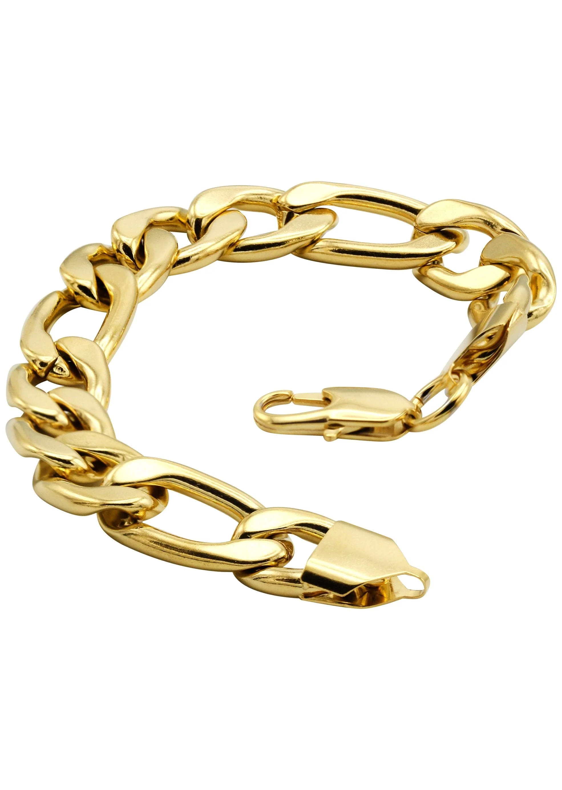 Gold Plated Figaro Bracelet - Image 2