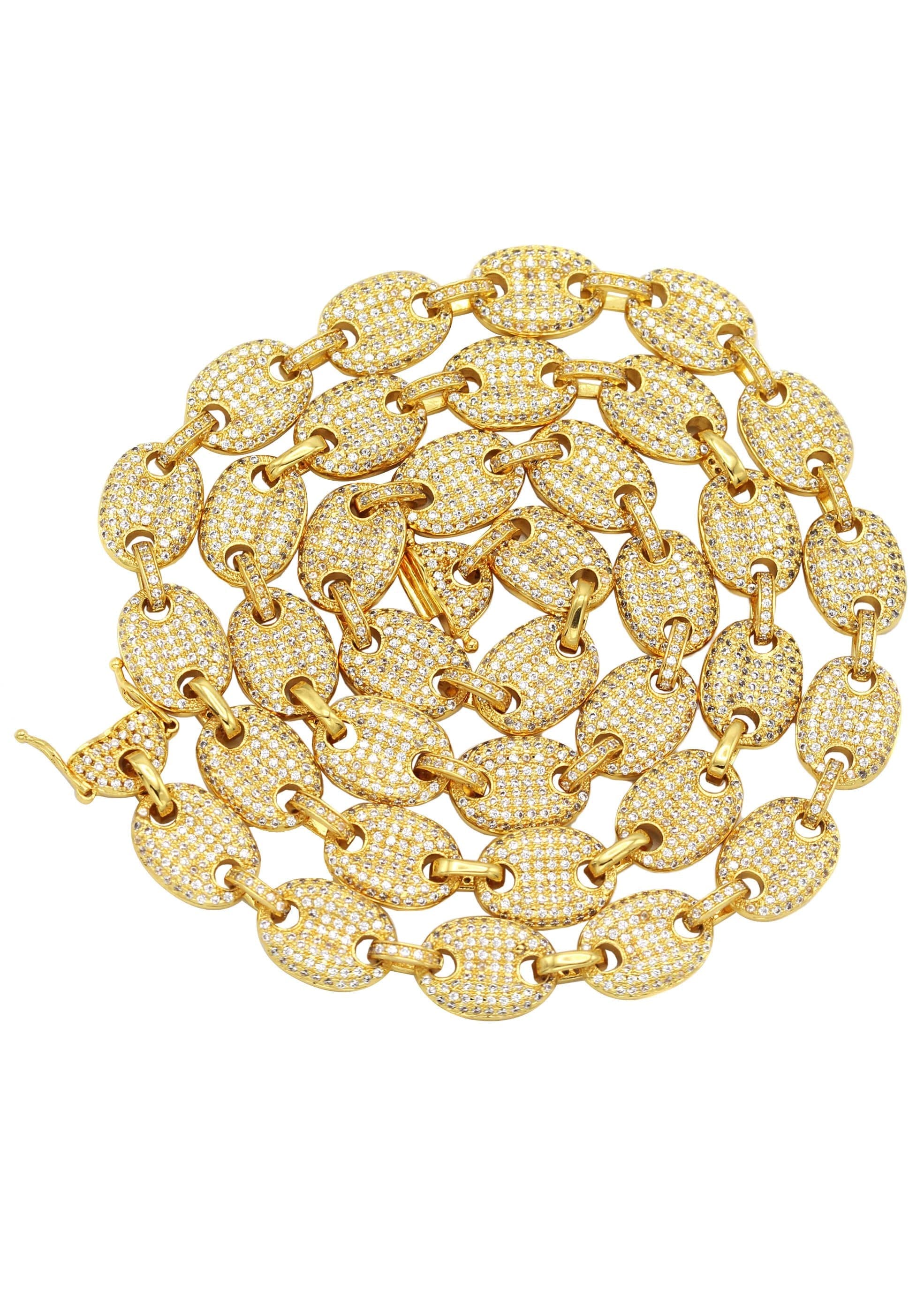 Gold Plated Iced Out Gucci Chain - Image 3