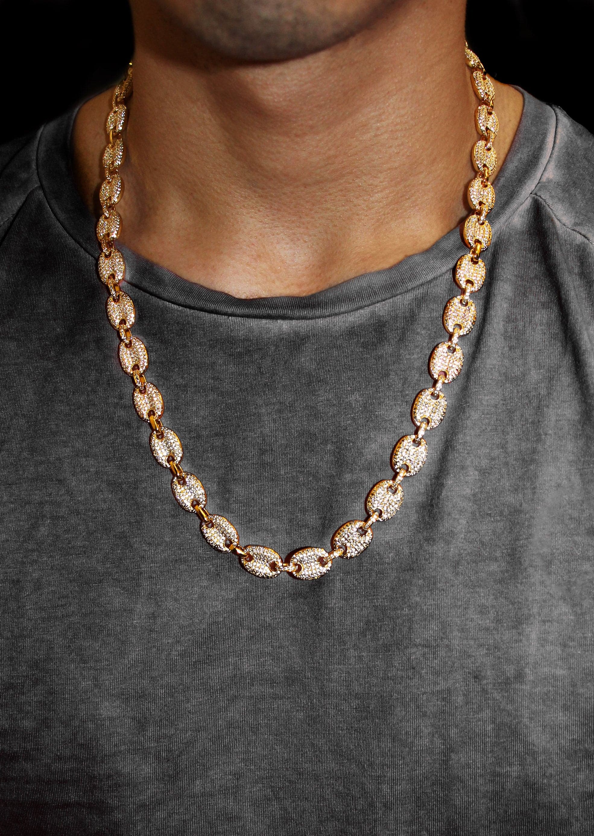 Gold Plated Iced Out Gucci Chain - Image 5