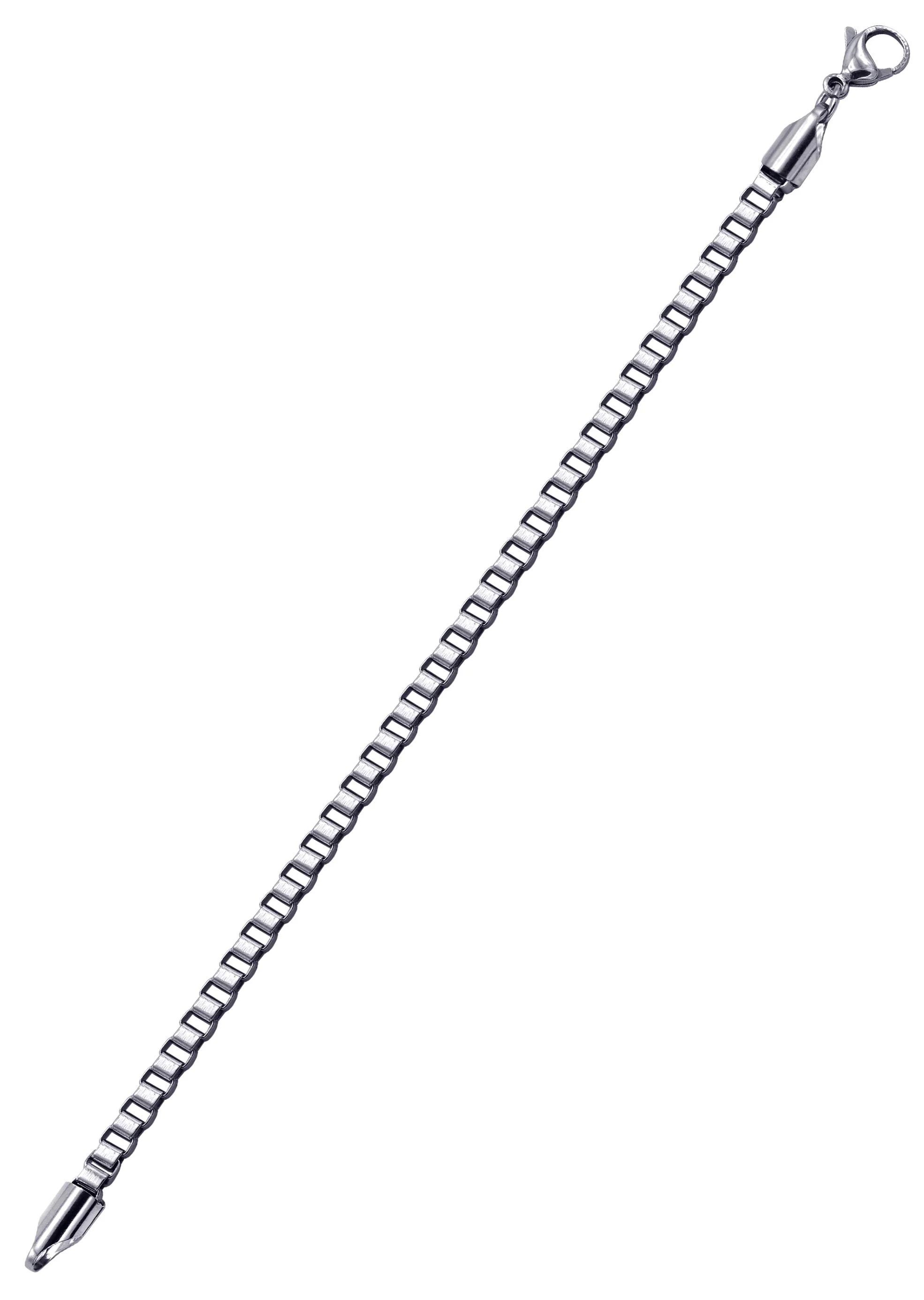 White Gold Plated Box Bracelet - Image 3