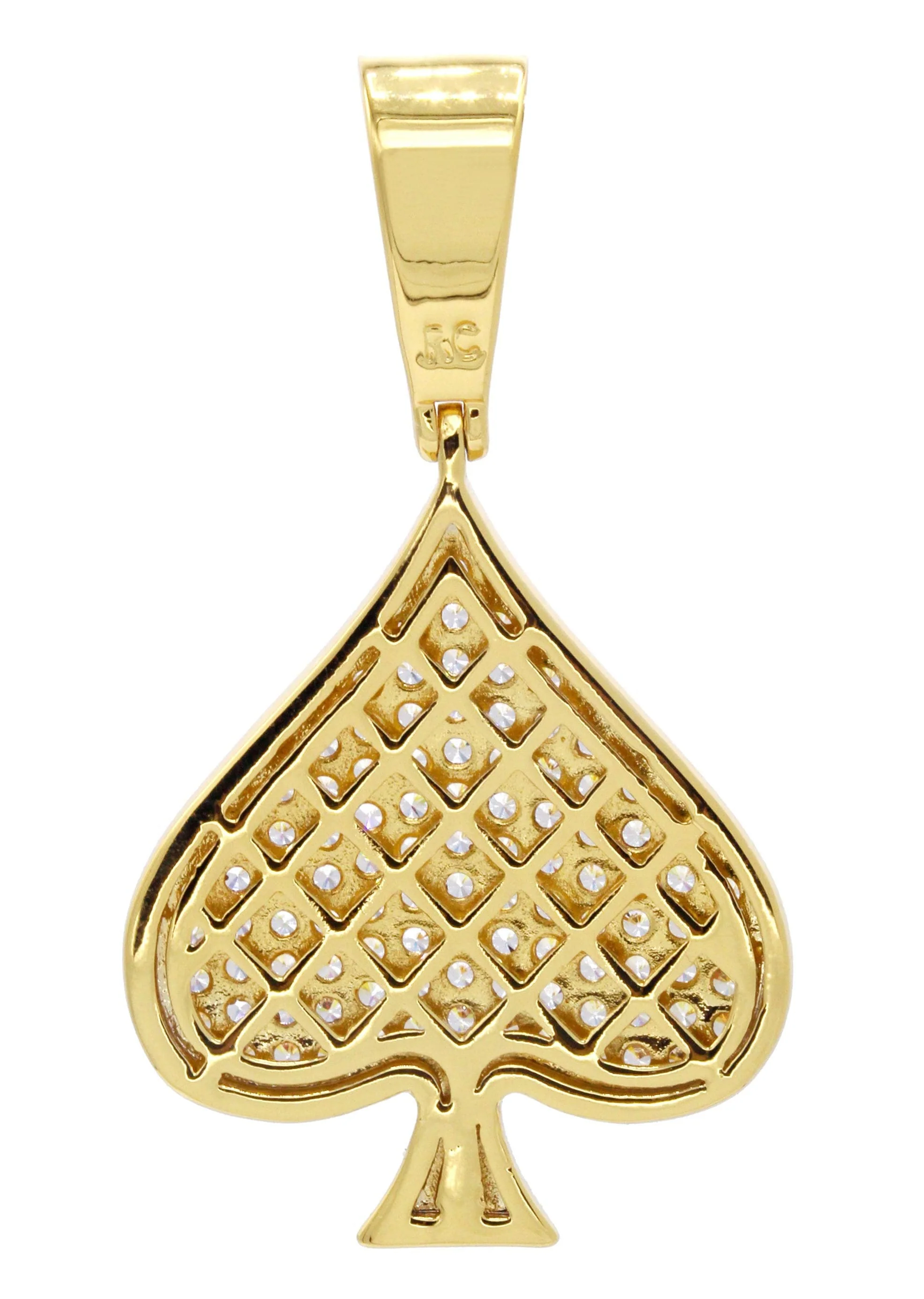 Mens Gold Plated Ace of Spades Pendant | 7.9 Grams - Image 2