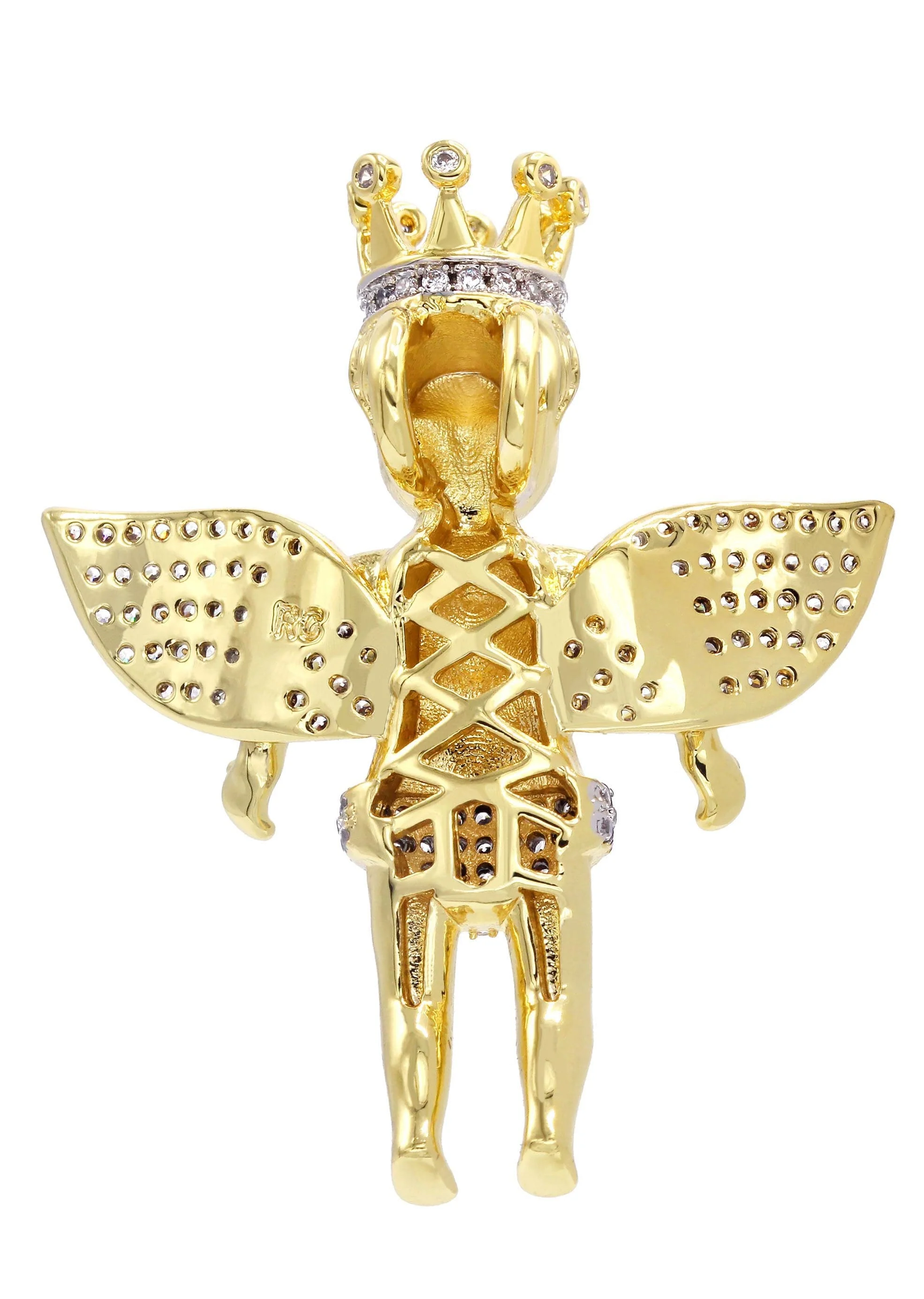 Mens Gold Plated Angel Pendant | 8.3 Grams - Image 2