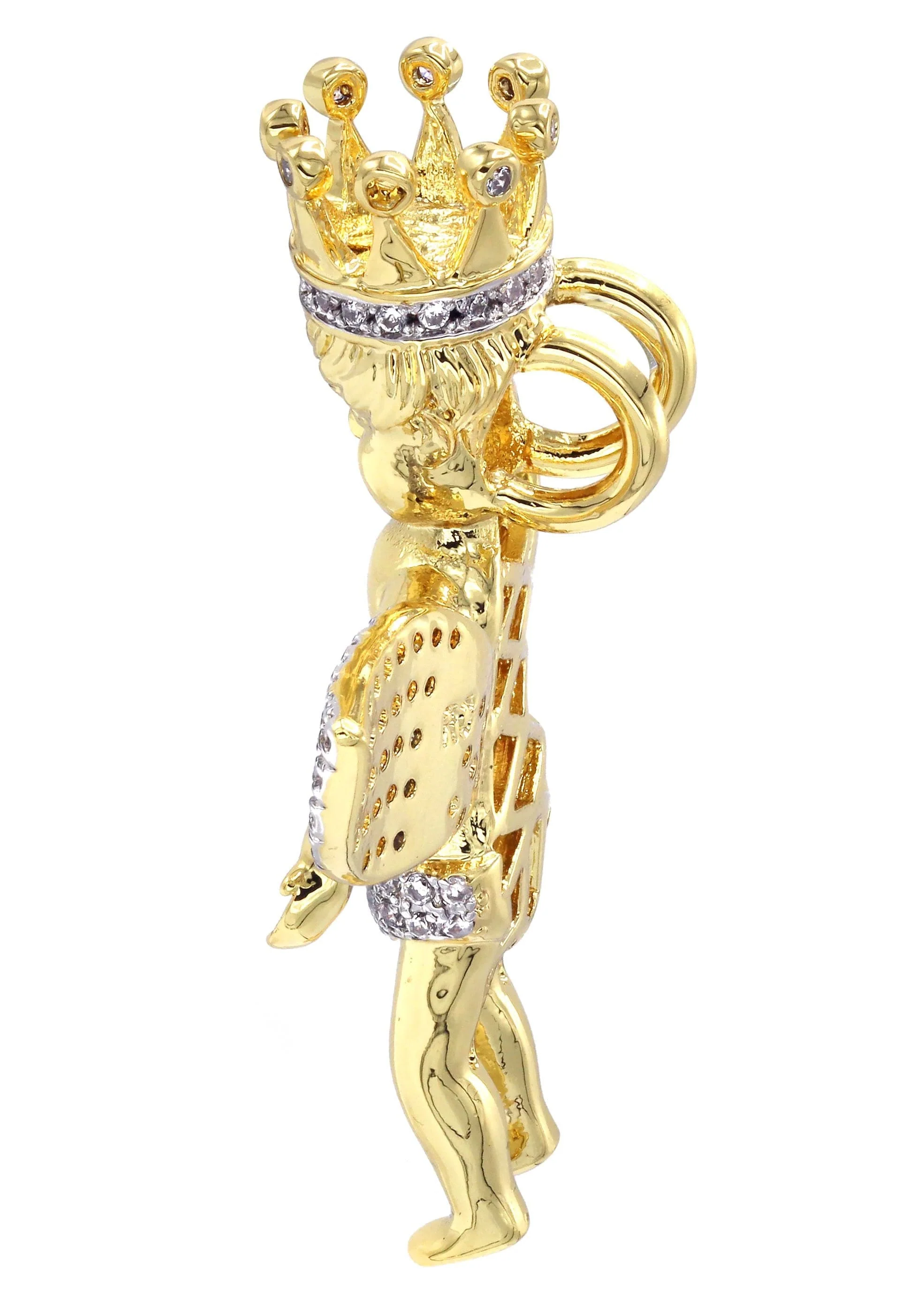 Mens Gold Plated Angel Pendant | 8.3 Grams - Image 3
