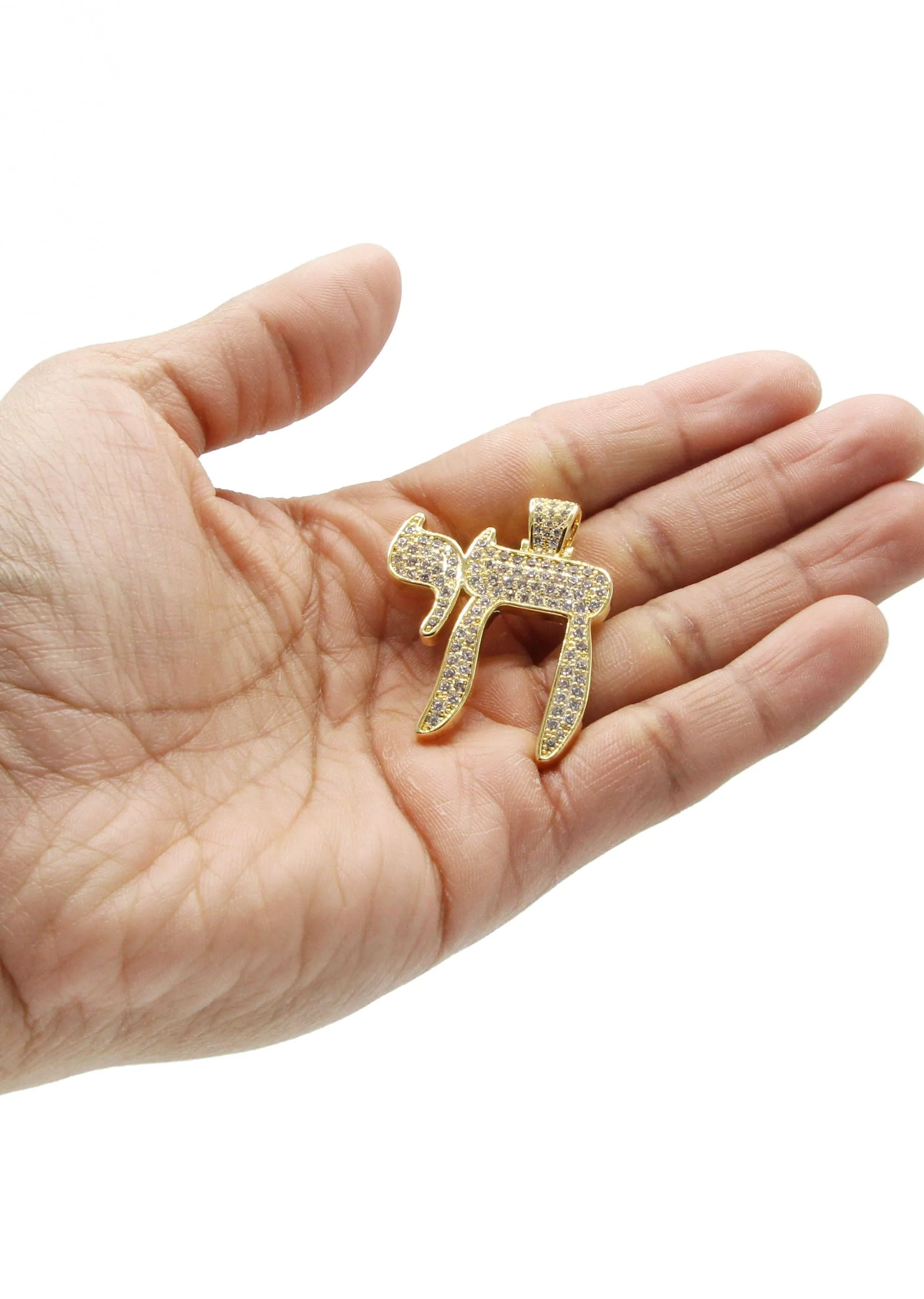 Mens Gold Plated Chai Pendant | 11.4 Grams - Image 4