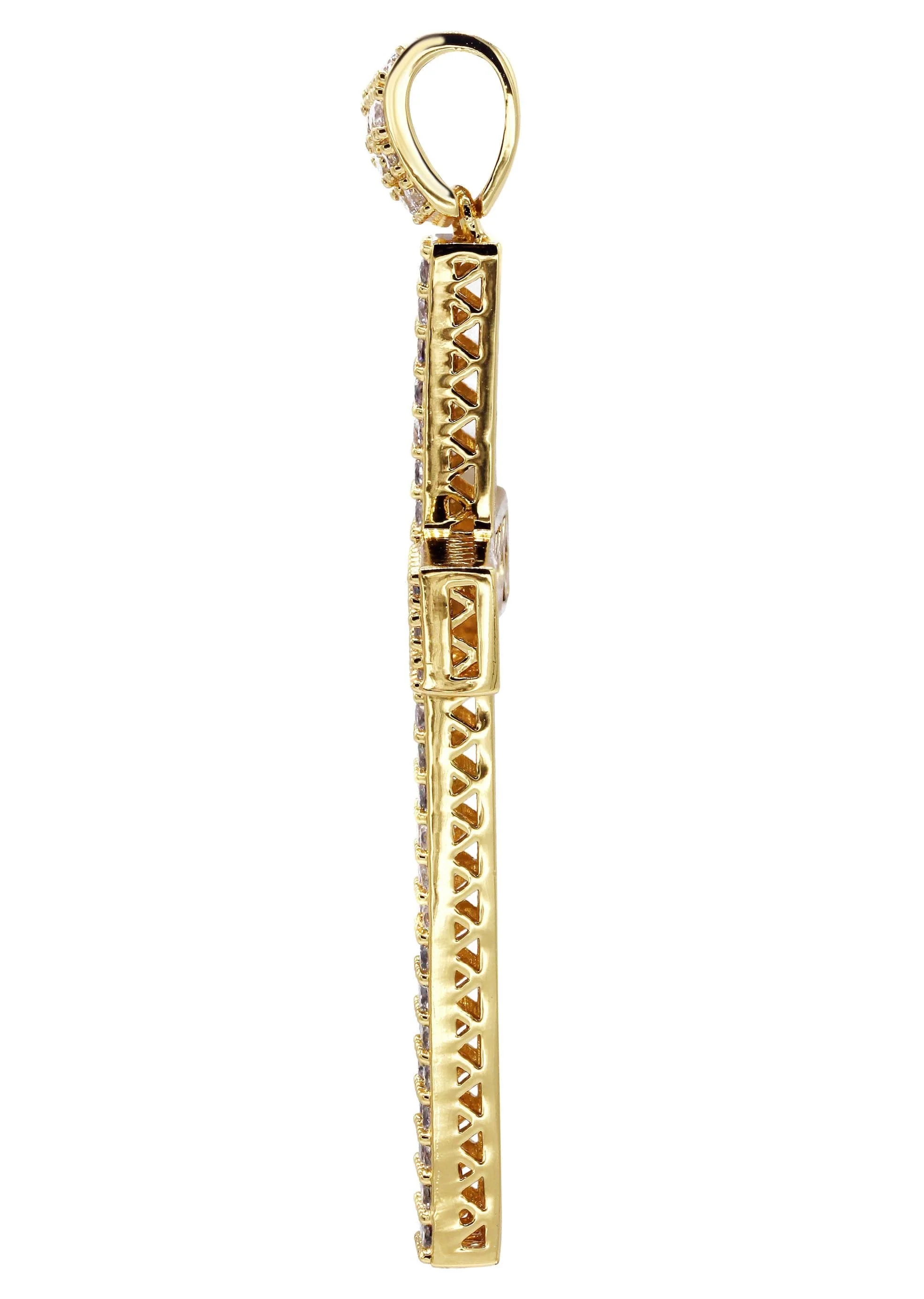 Mens Gold Plated Cross Pendant | 11.9 Grams - Image 3