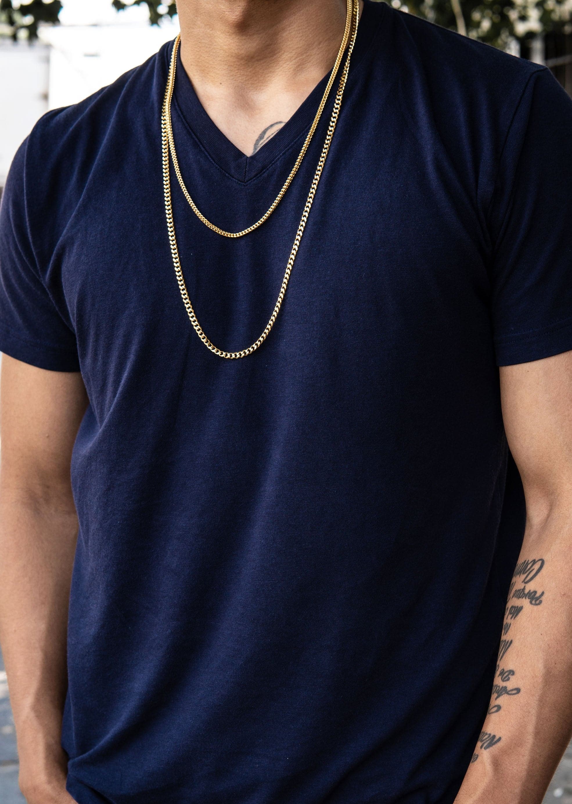 Gold Plated Cuban Chain & Franco Chain 4 MM - Image 3
