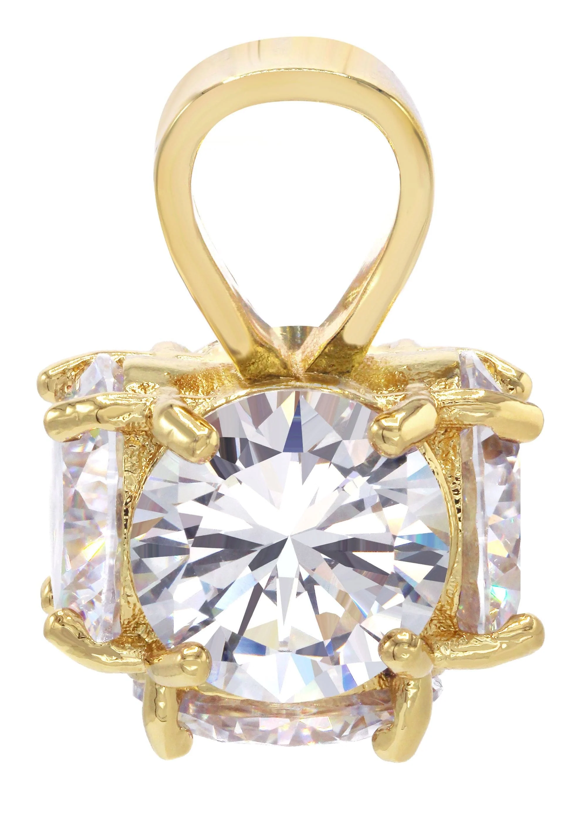 Mens Gold Plated Cubic Zirconia Pendant | 11 Grams - Image 2