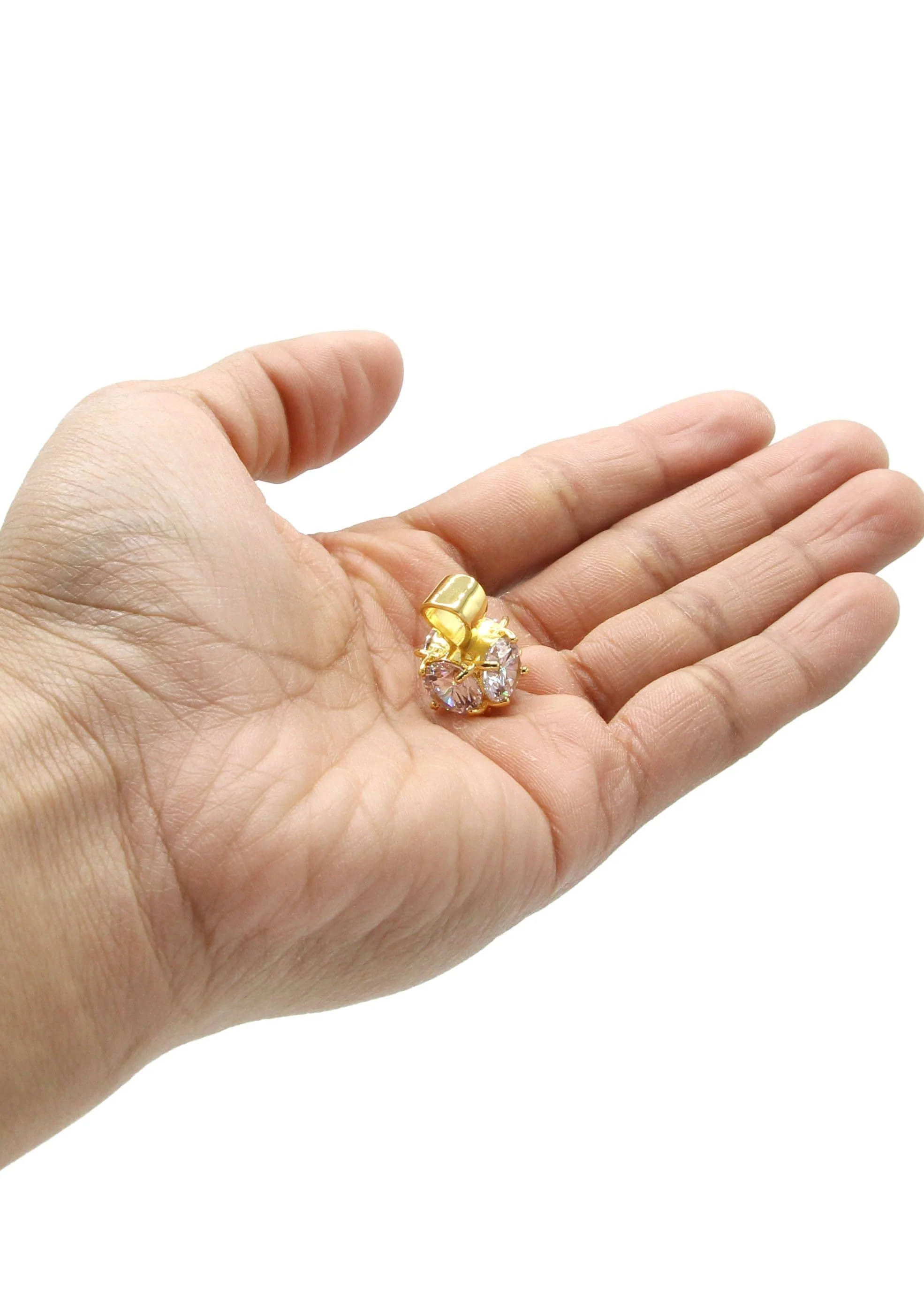 Mens Gold Plated Cubic Zirconia Pendant | 11 Grams - Image 3