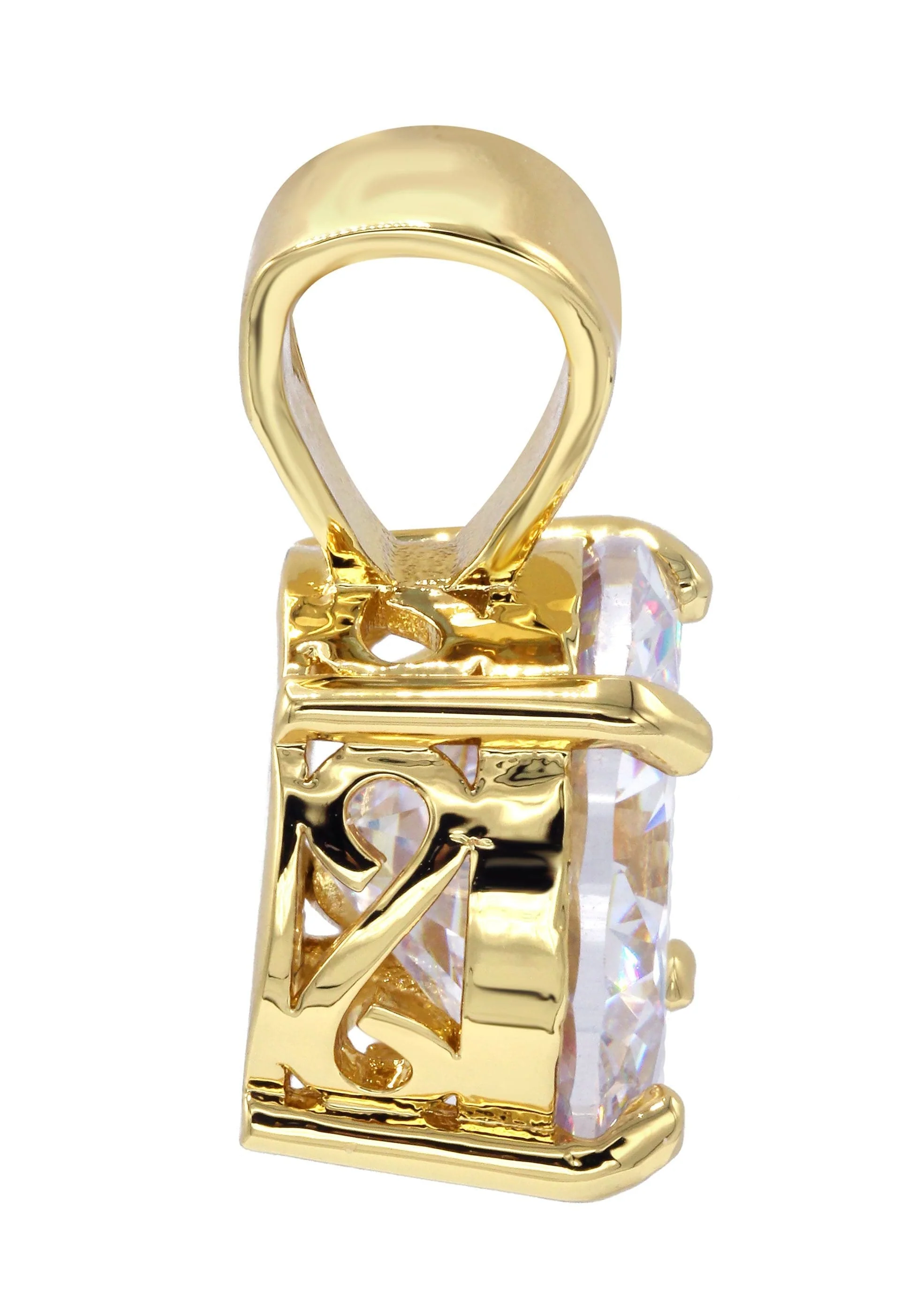 Mens Gold Plated Cubic Zirconia Pendant | 8.3 Grams - Image 3
