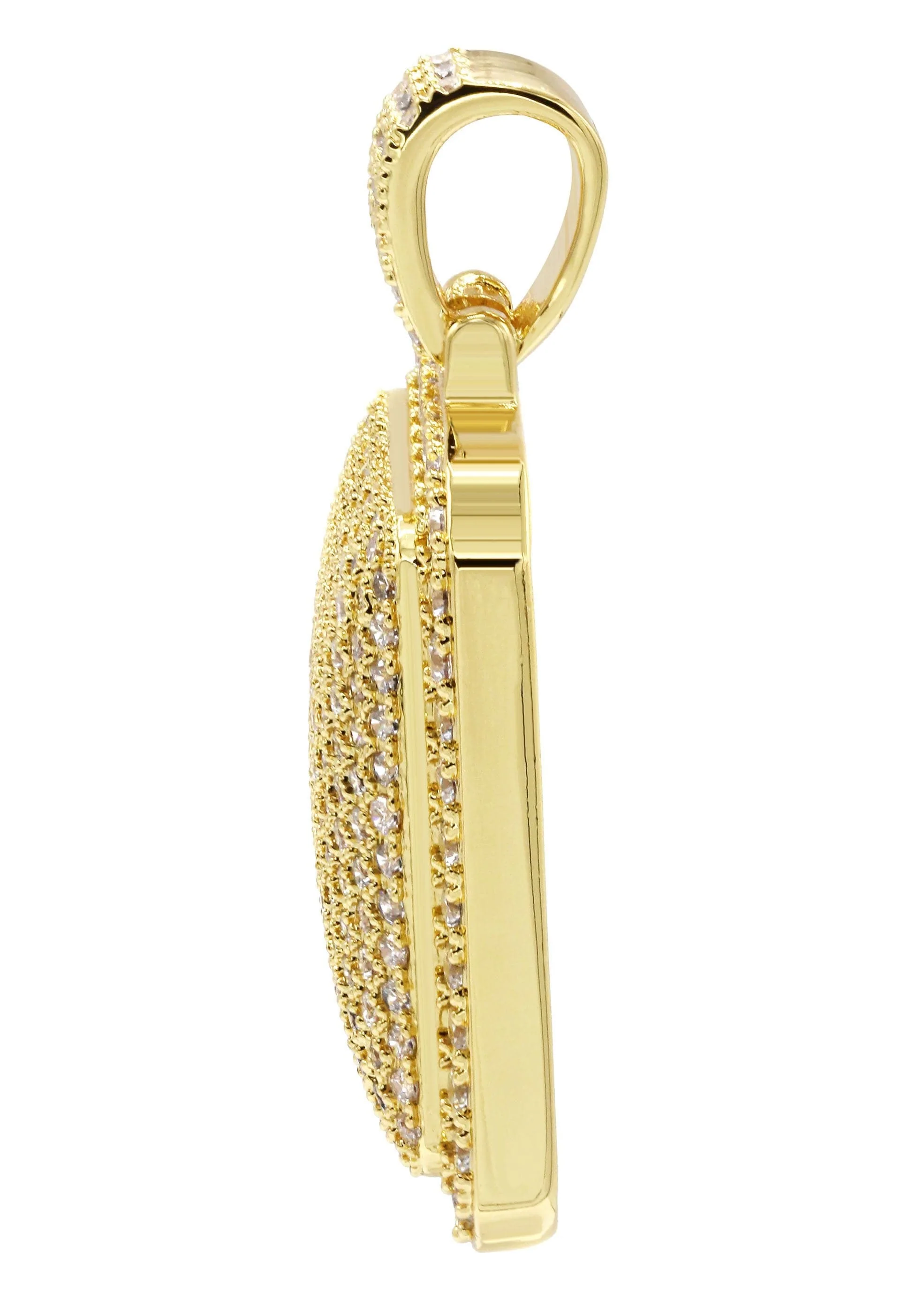 Mens Gold Plated Dog Tag Pendant | 13.5 Grams - Image 3