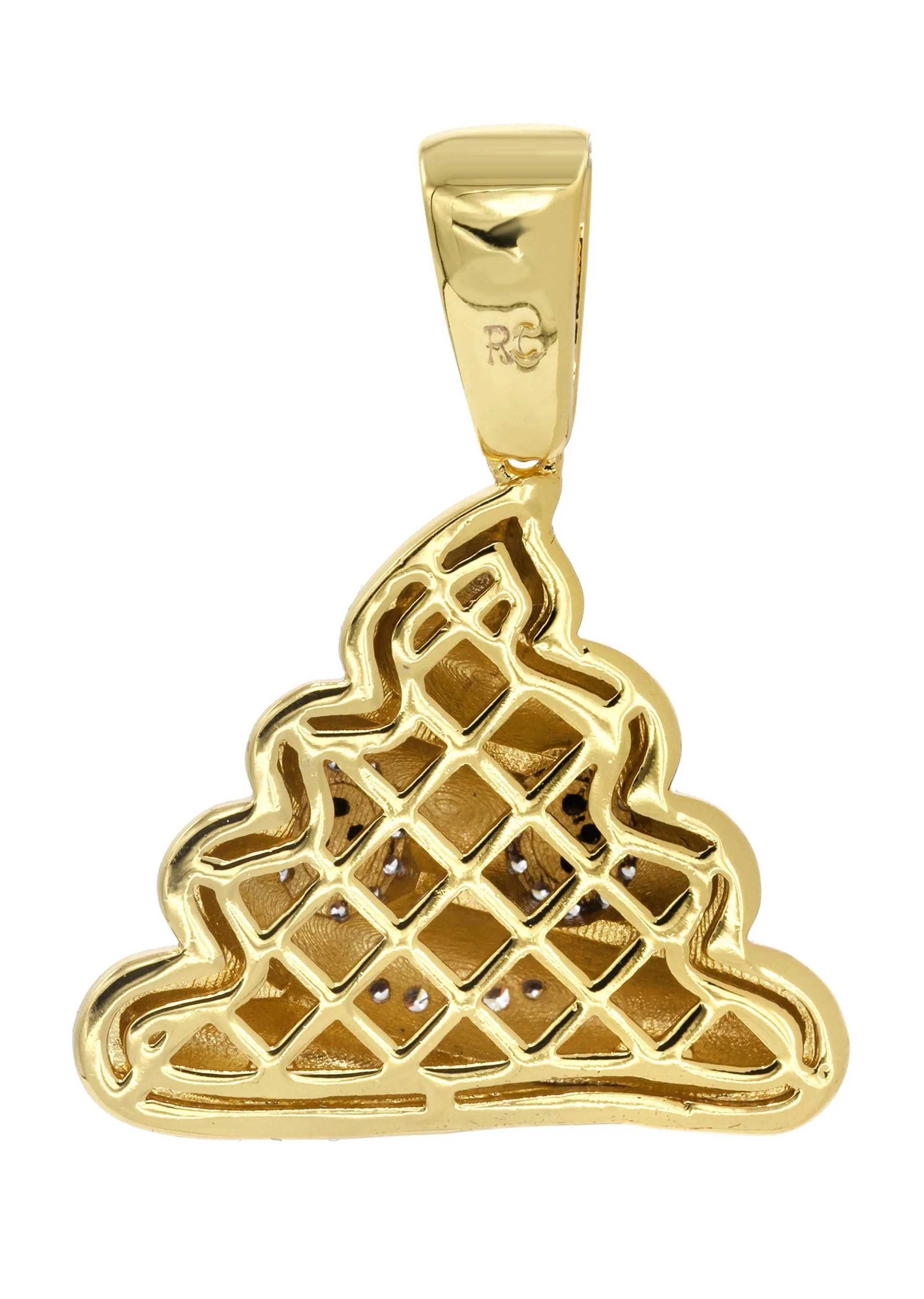 Mens Gold Plated Emoji Pendant | 9 Grams - Image 2