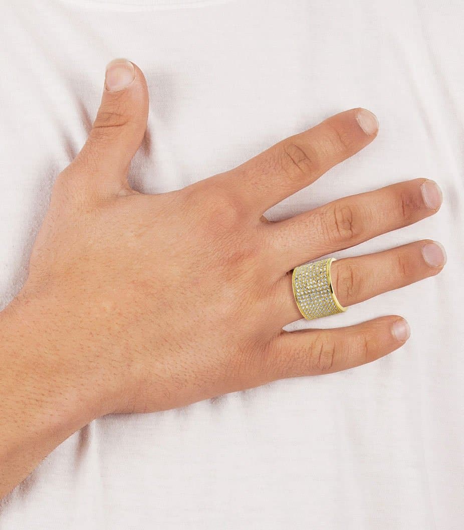 Mens Gold Plated Eternity Ring | 10 Grams - Image 4