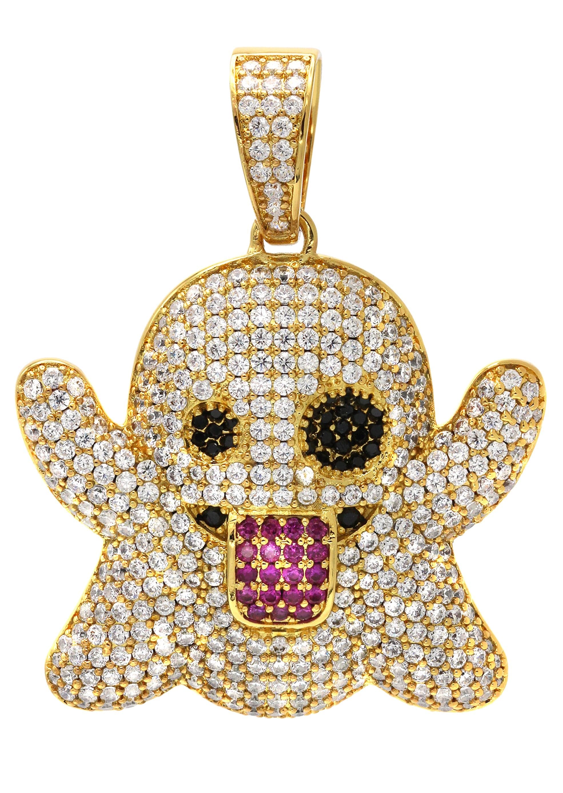 Gold Plated Ghost Emoji Pendant | 18.2 Grams