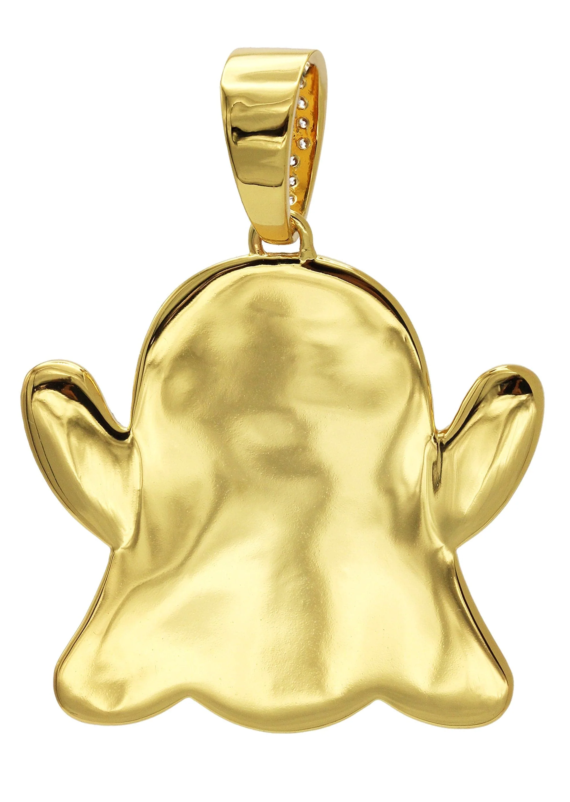 Gold Plated Ghost Emoji Pendant | 18.2 Grams - Image 2