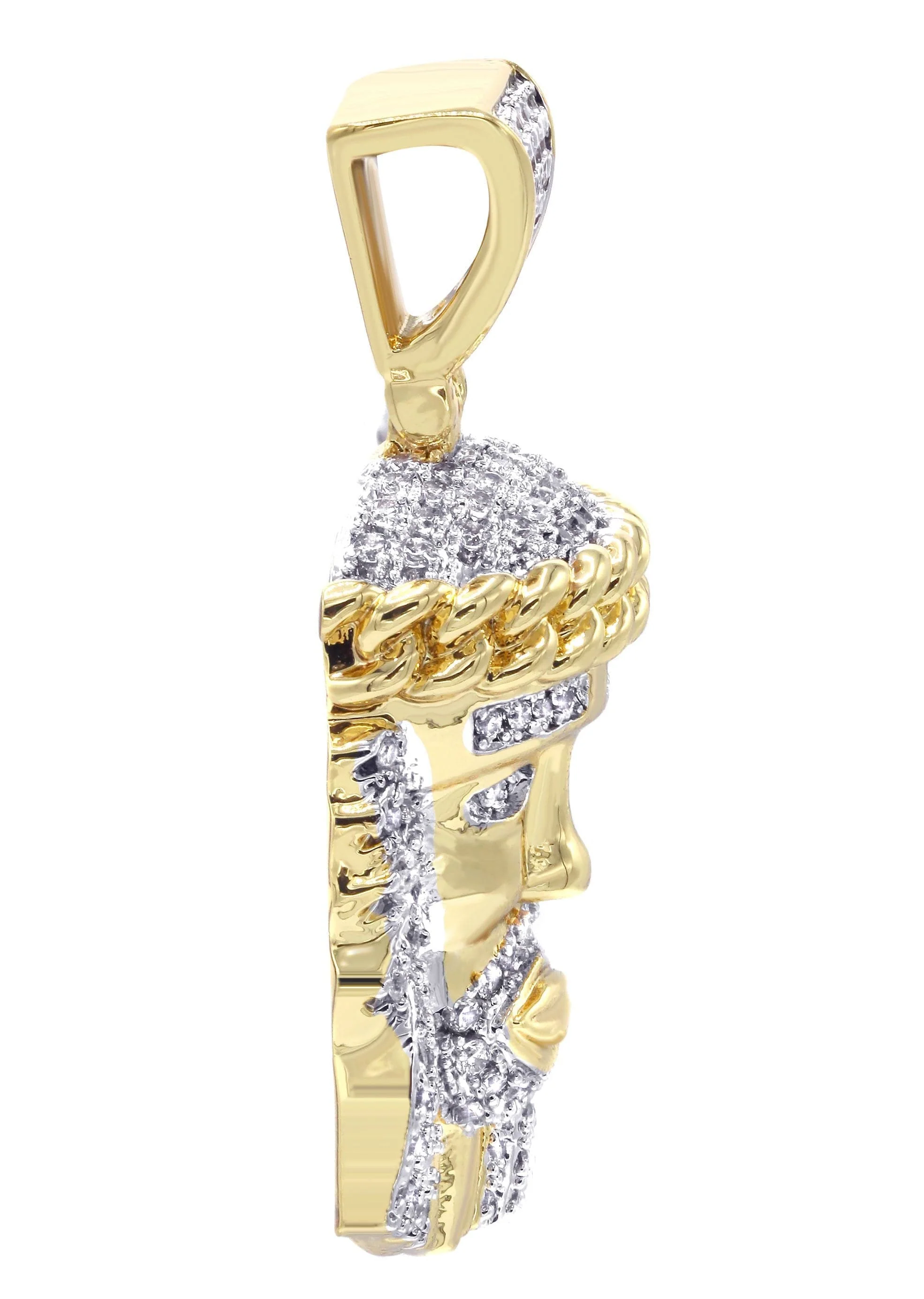 Mens Gold Plated Jesus Head Pendant | 14.7 Grams - Image 3