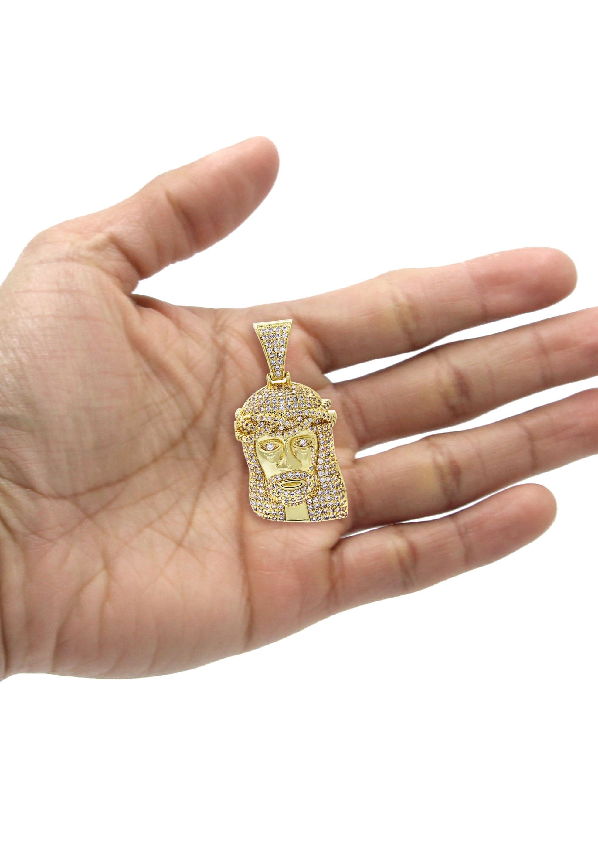 Gold Plated Jesus Head Pendant | 14.8 Grams - Image 4