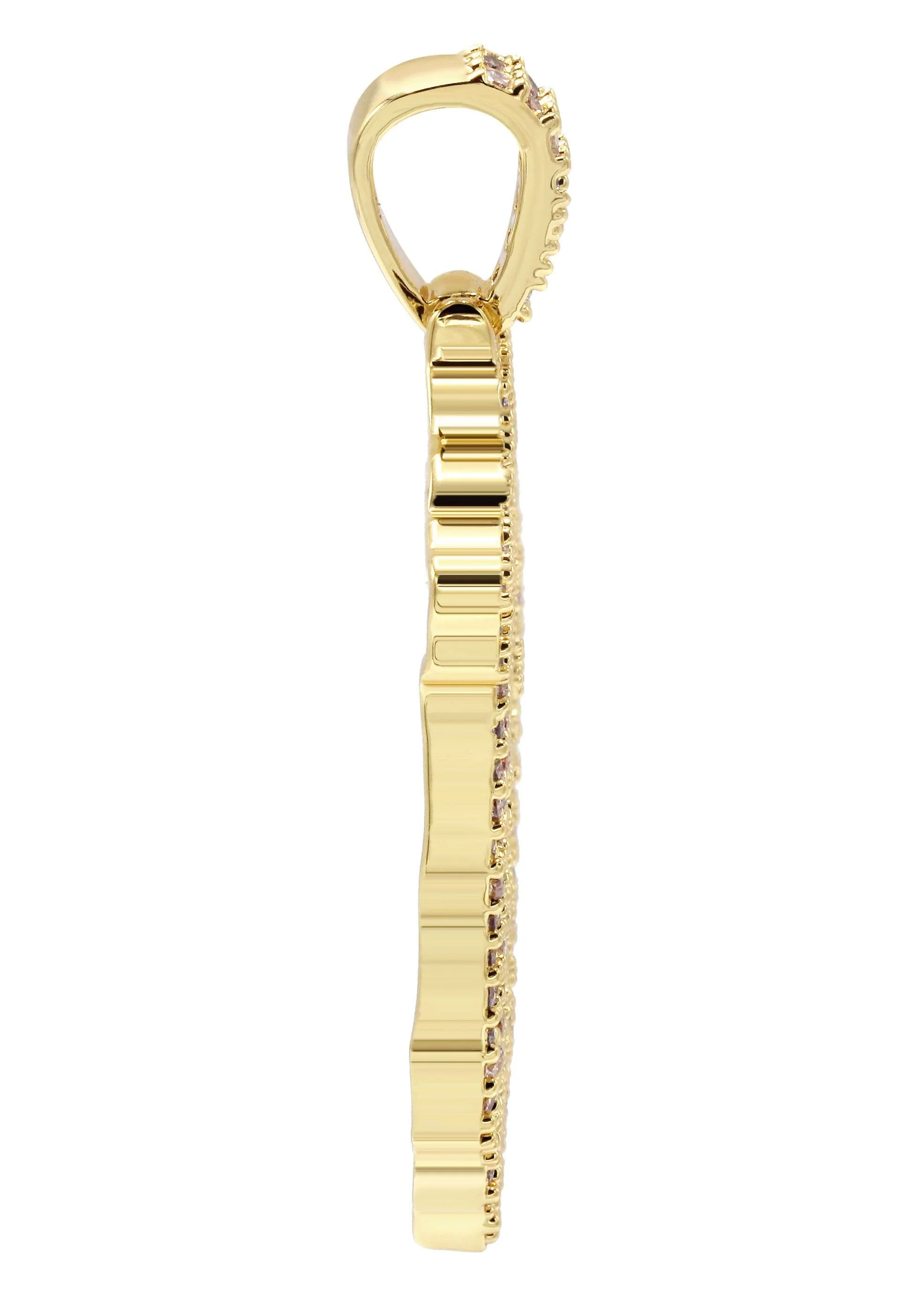 Mens Gold Plated Jesus Head Pendant | 6.6 Grams - Image 2