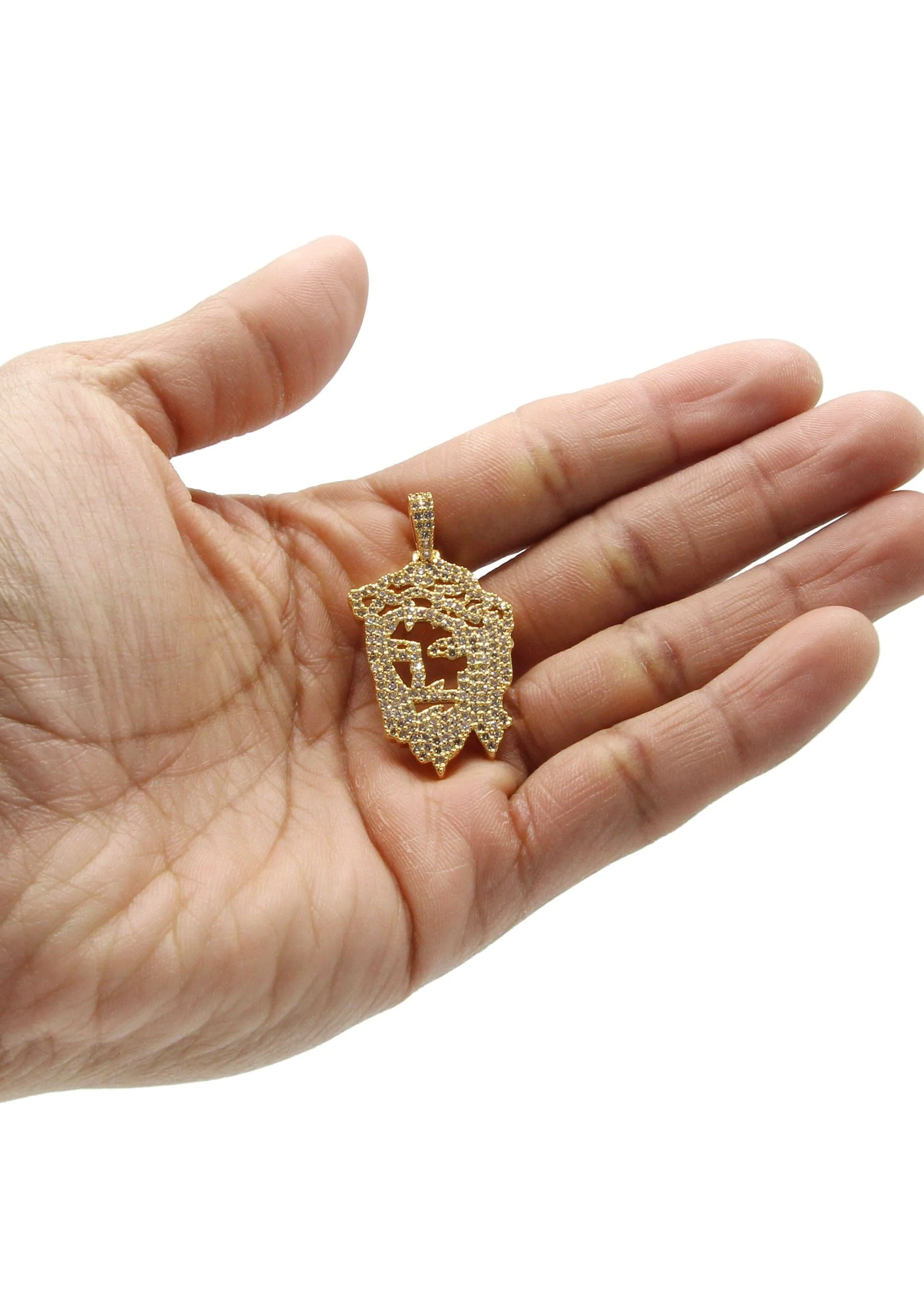 Mens Gold Plated Jesus Head Pendant | 6.6 Grams - Image 4