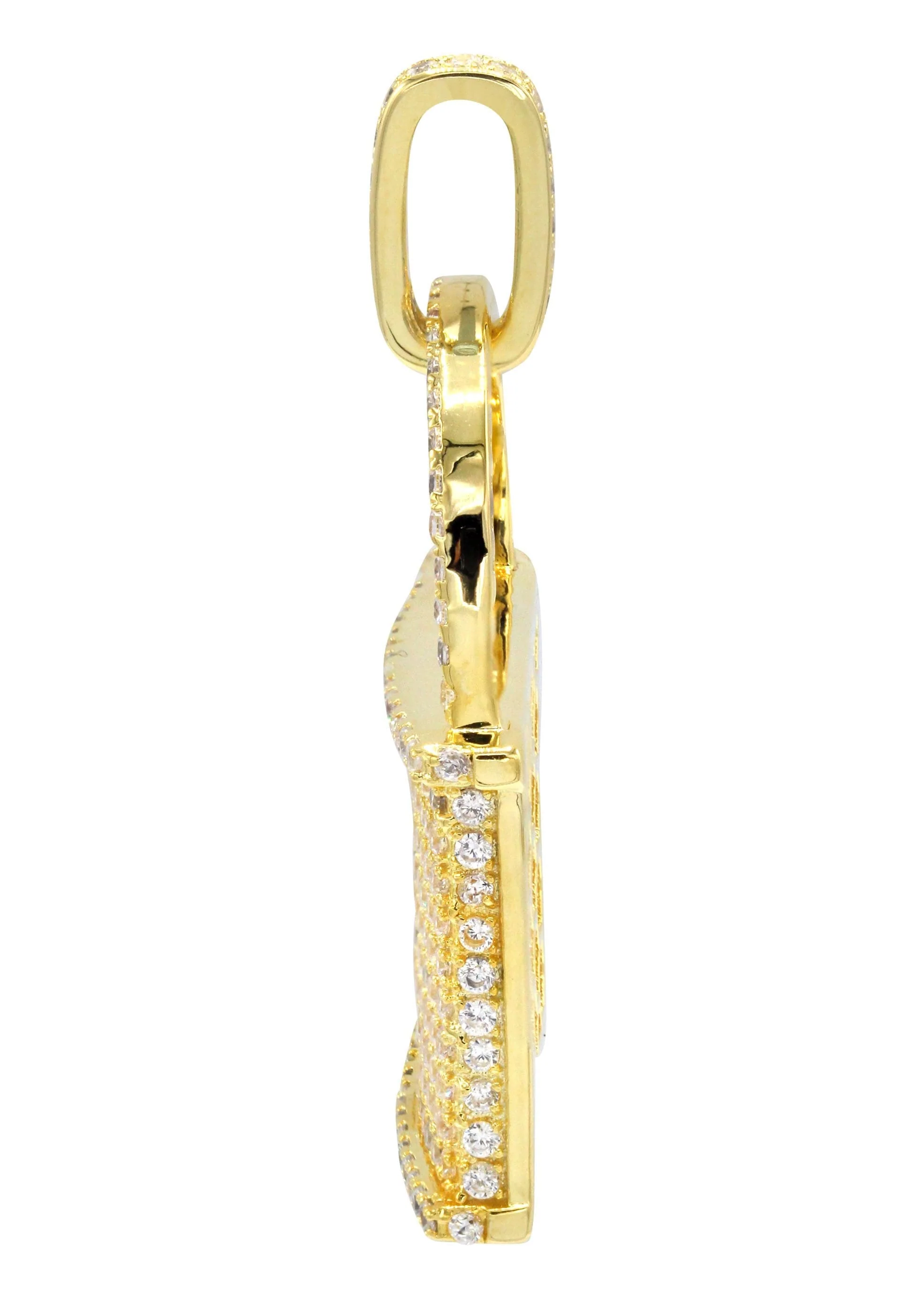 Mens Gold Plated Lock Pendant | 10.7 Grams - Image 3