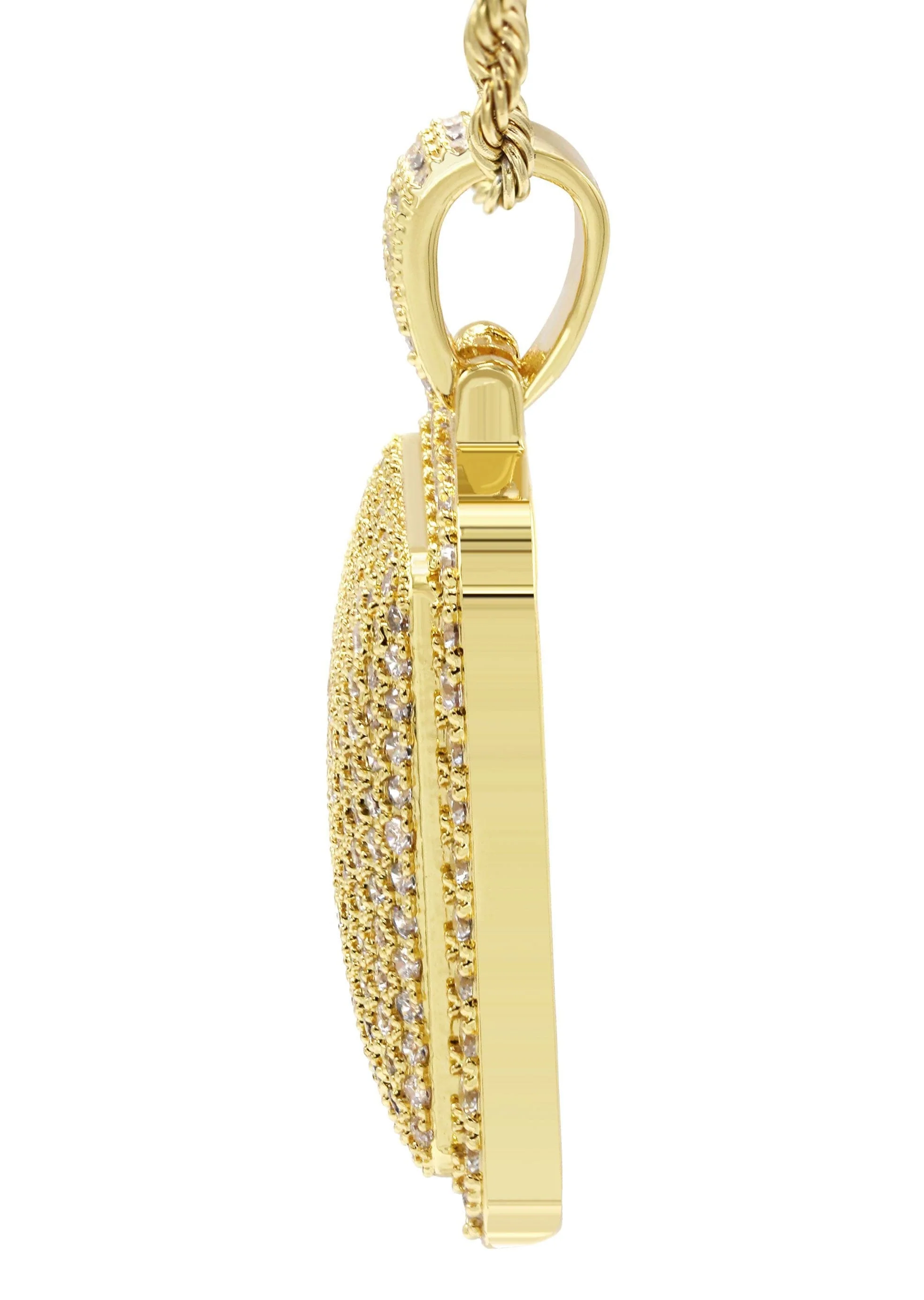 Mens Gold Plated Rope Chain & Dog Tag Pendant | Appx. 21.5 Grams - Image 4
