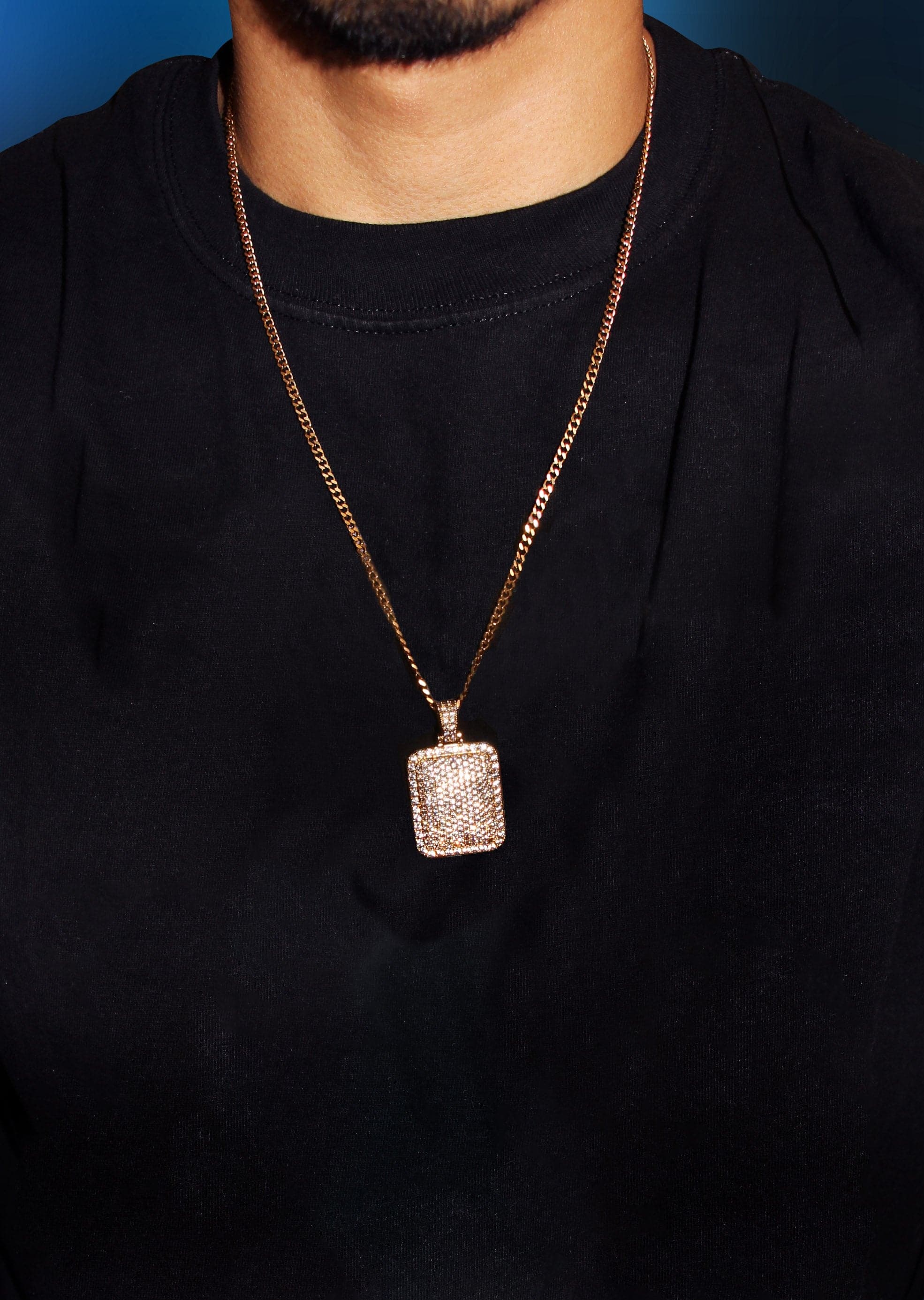 Mens Gold Plated Rope Chain & Dog Tag Pendant | Appx. 21.5 Grams - Image 5