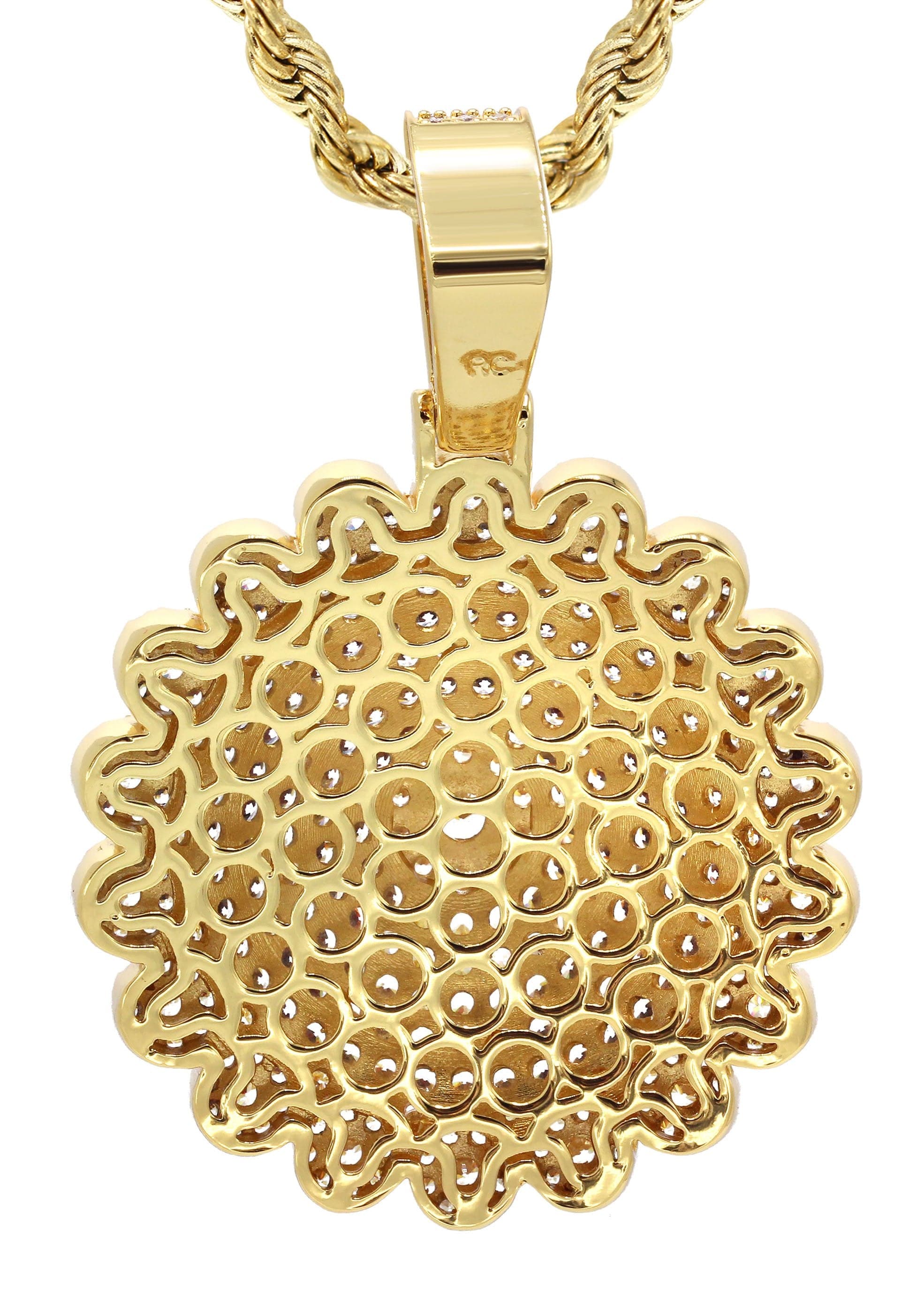 Mens Gold Plated Rope Chain & Dog Tag Pendant | Appx. 33 Grams - Image 3