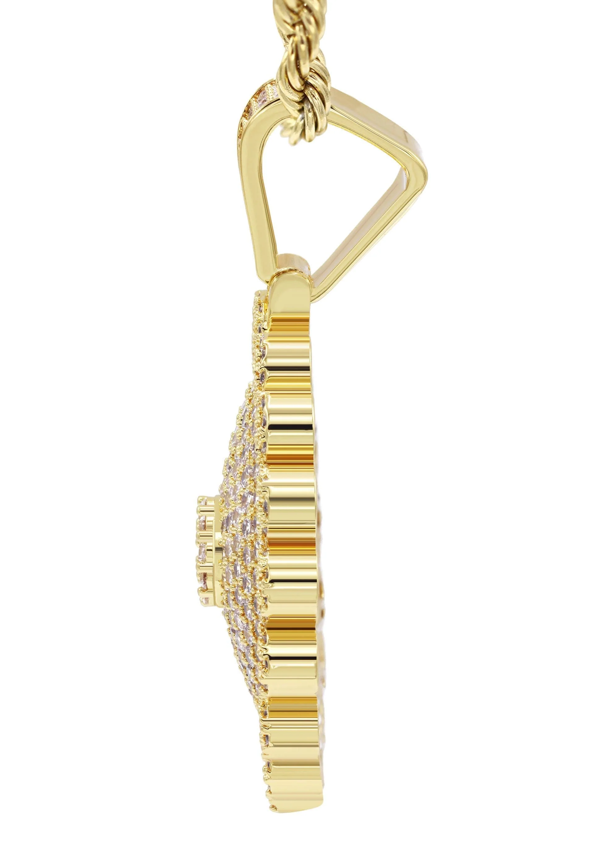 Mens Gold Plated Rope Chain & Dog Tag Pendant | Appx. 33 Grams - Image 4