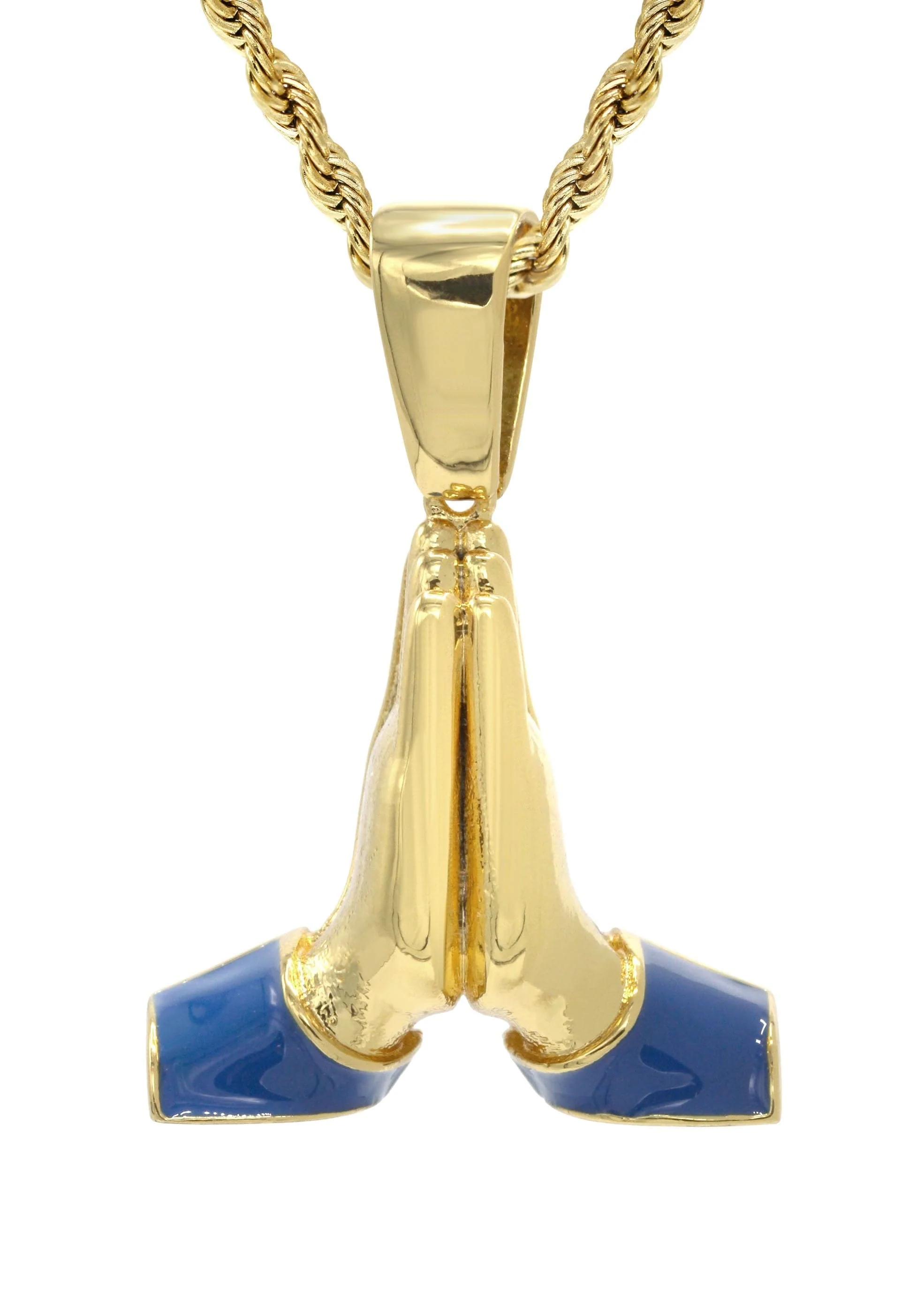 Mens Gold Plated Rope Chain & Emoji Pendant | Appx. 22.2 Grams - Image 2