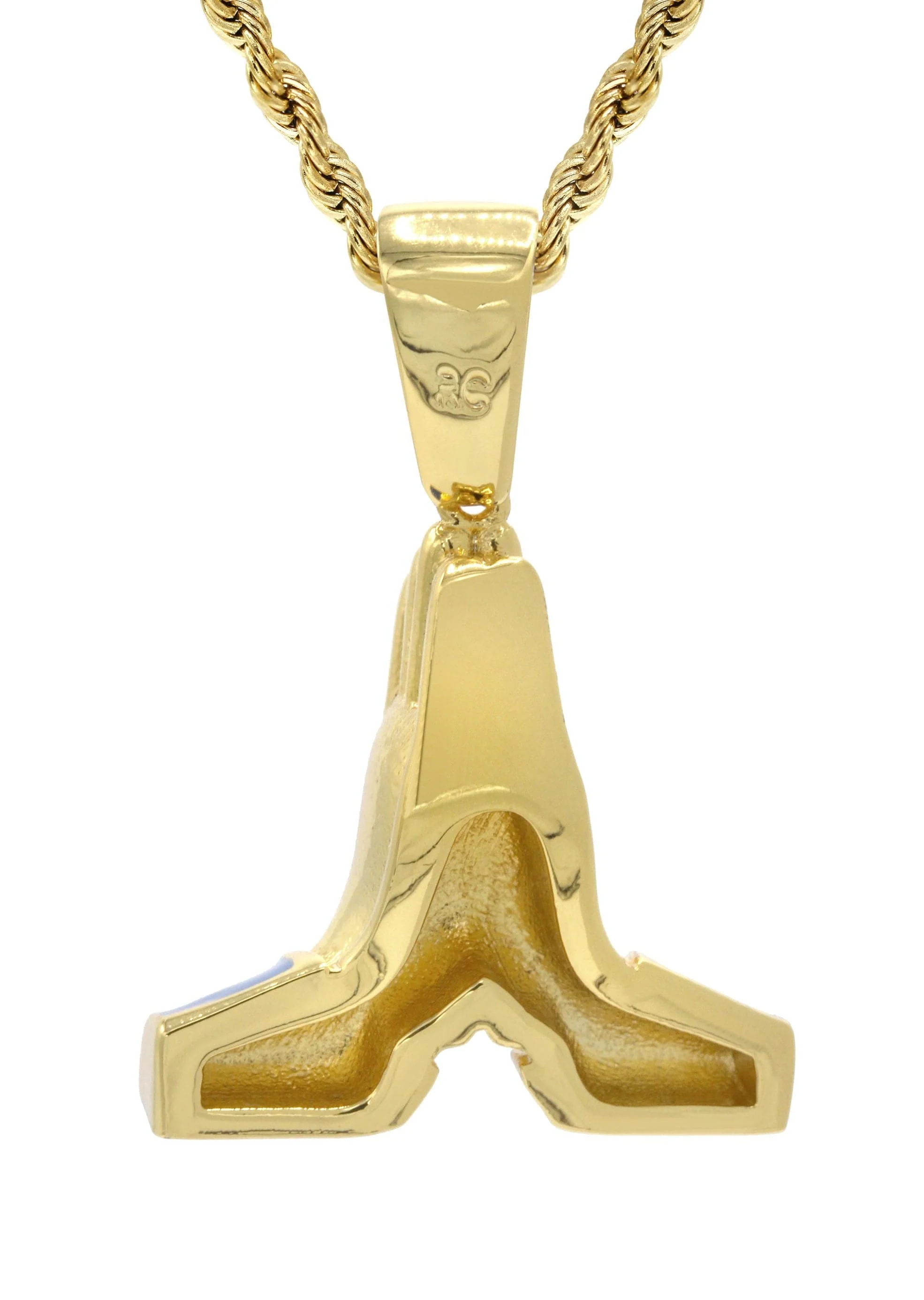 Mens Gold Plated Rope Chain & Emoji Pendant | Appx. 22.2 Grams - Image 3