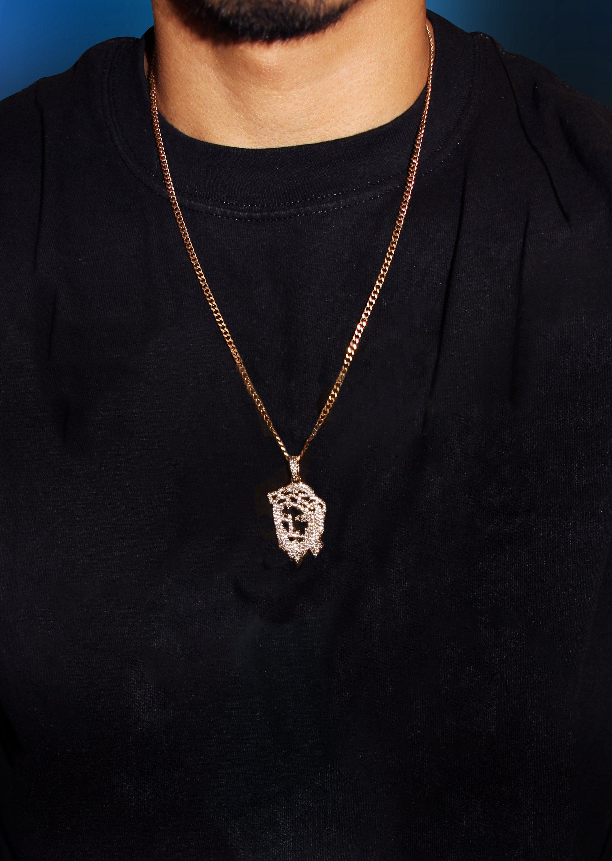 Mens Gold Plated Rope Chain & Jesus Piece Chain | Appx. 14.6 Grams - Image 5
