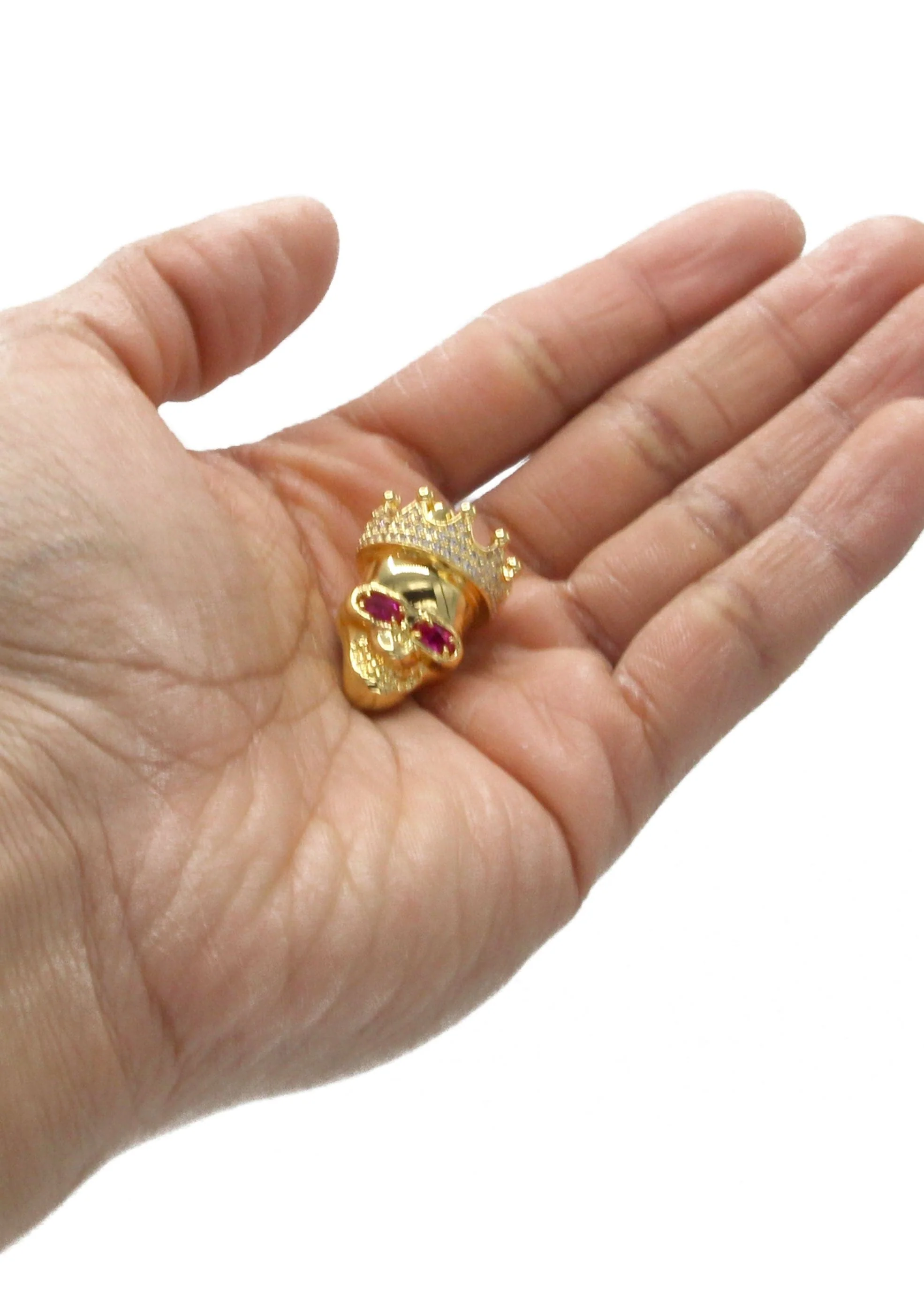 Mens Gold Plated Skull Pendant | 13 Grams - Image 4