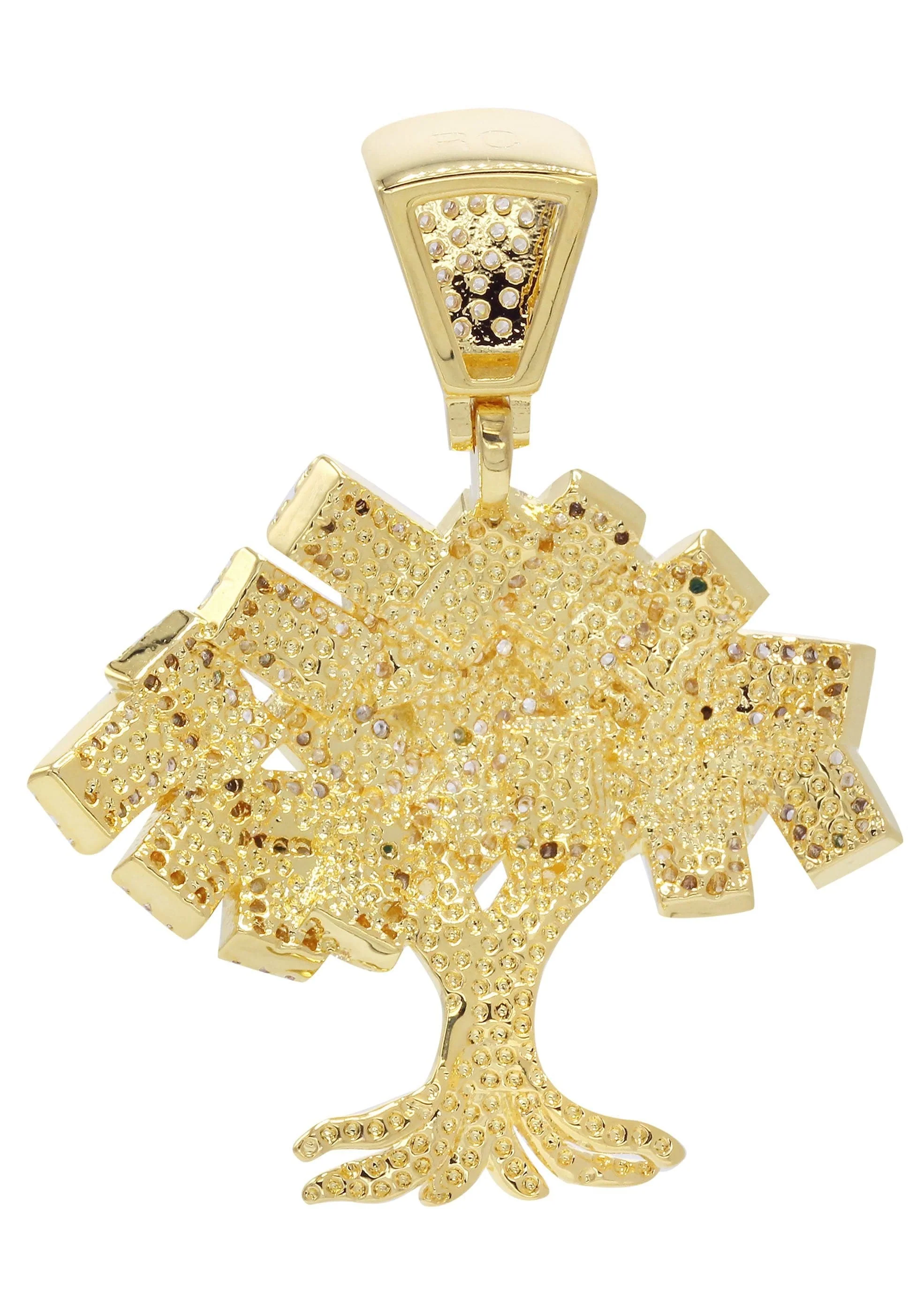 Mens Gold Plated Tree Pendant | 9 Grams - Image 2