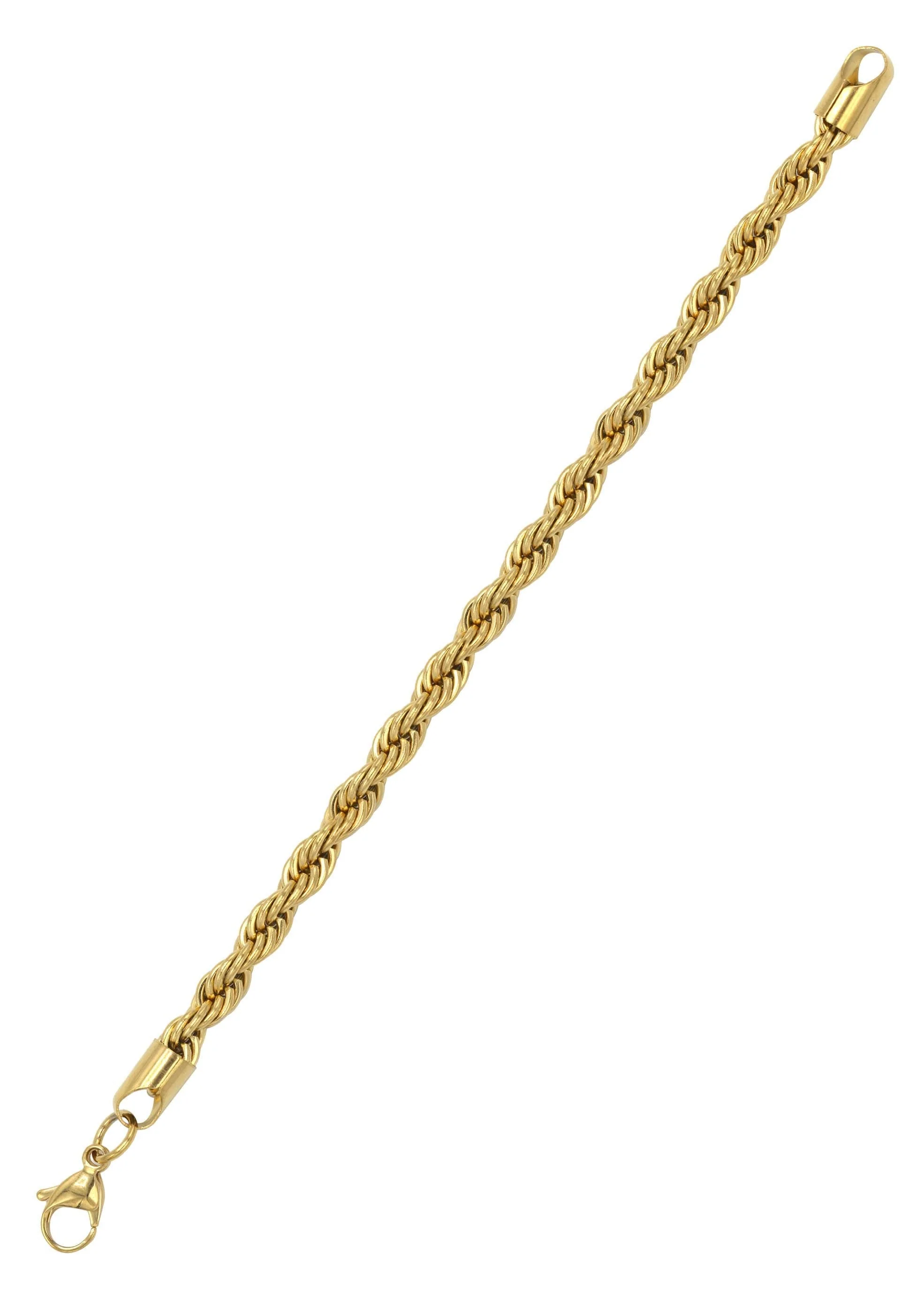 Gold Plated Mens Solid Rope Bracelet - Image 4