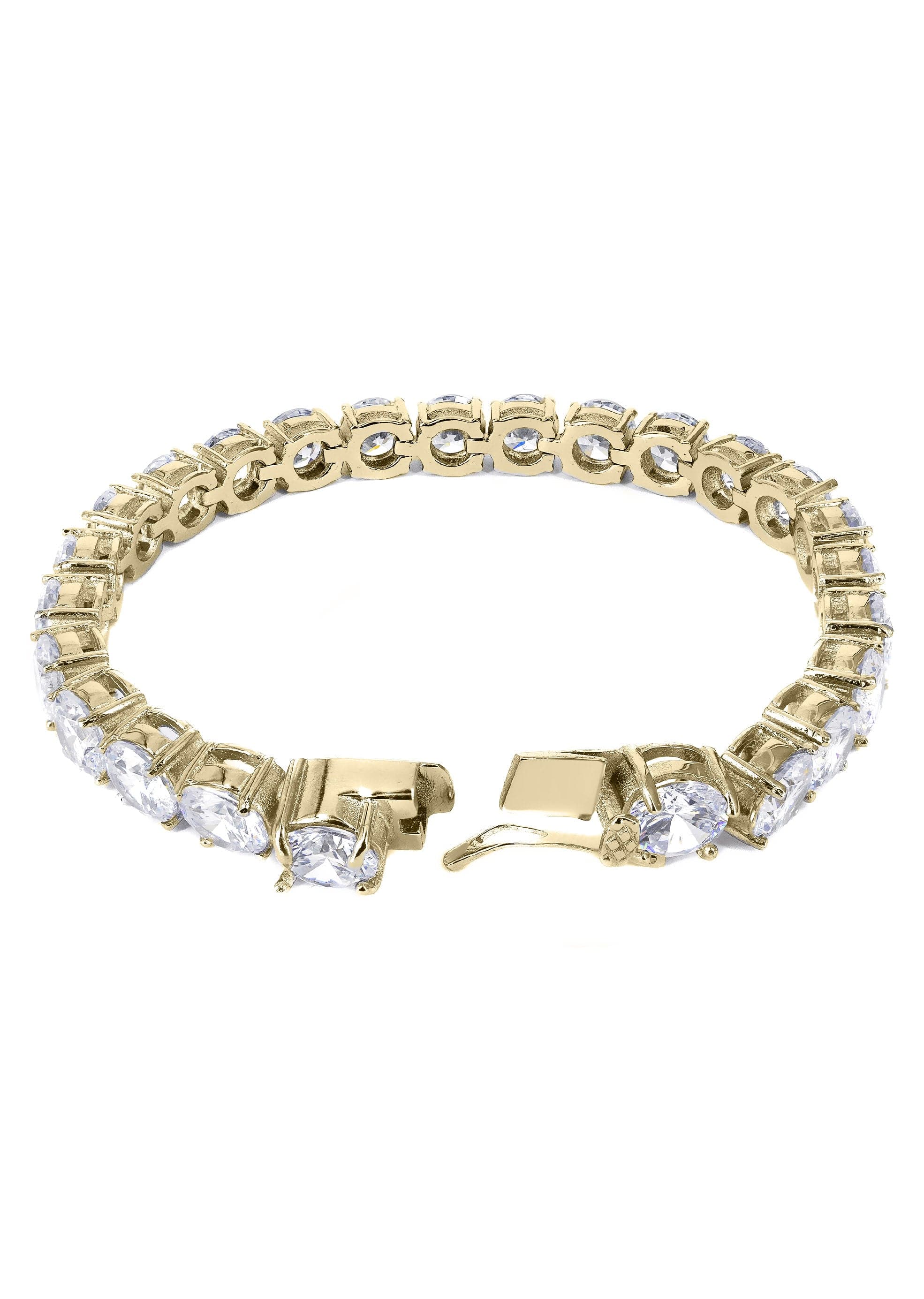 Gold Plated Mens Tennis Bracelet - Image 3