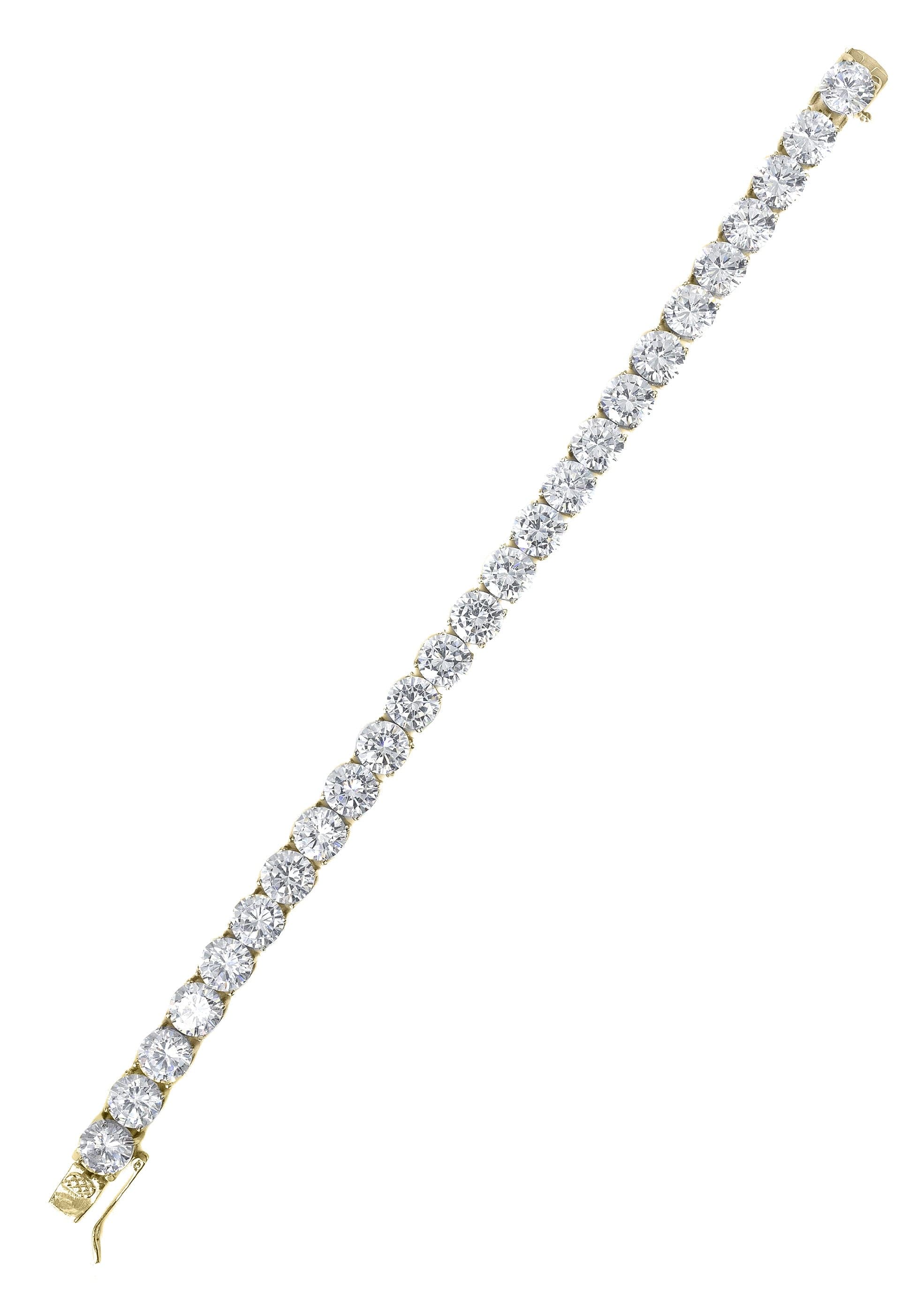 Gold Plated Mens Tennis Bracelet - Image 4