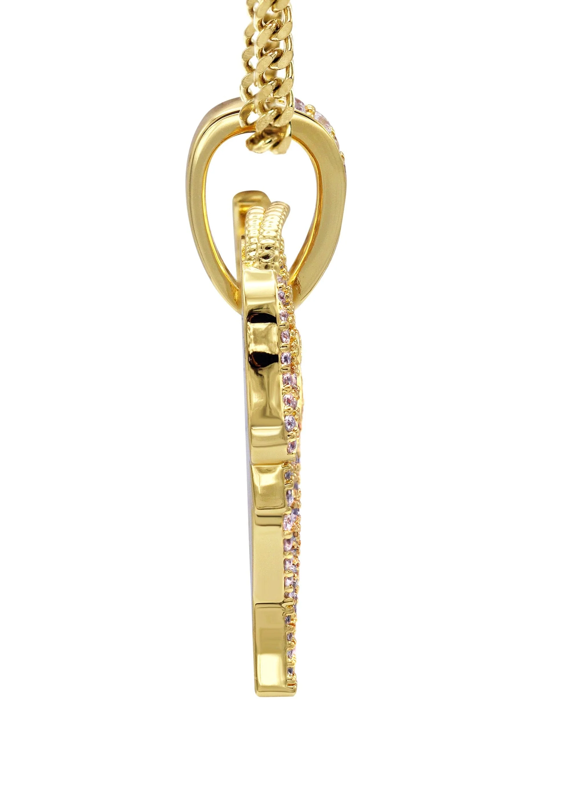 Gold Plated Cuban Link Chain & Goat Pendant | Appx. 14.5 Grams - Image 4
