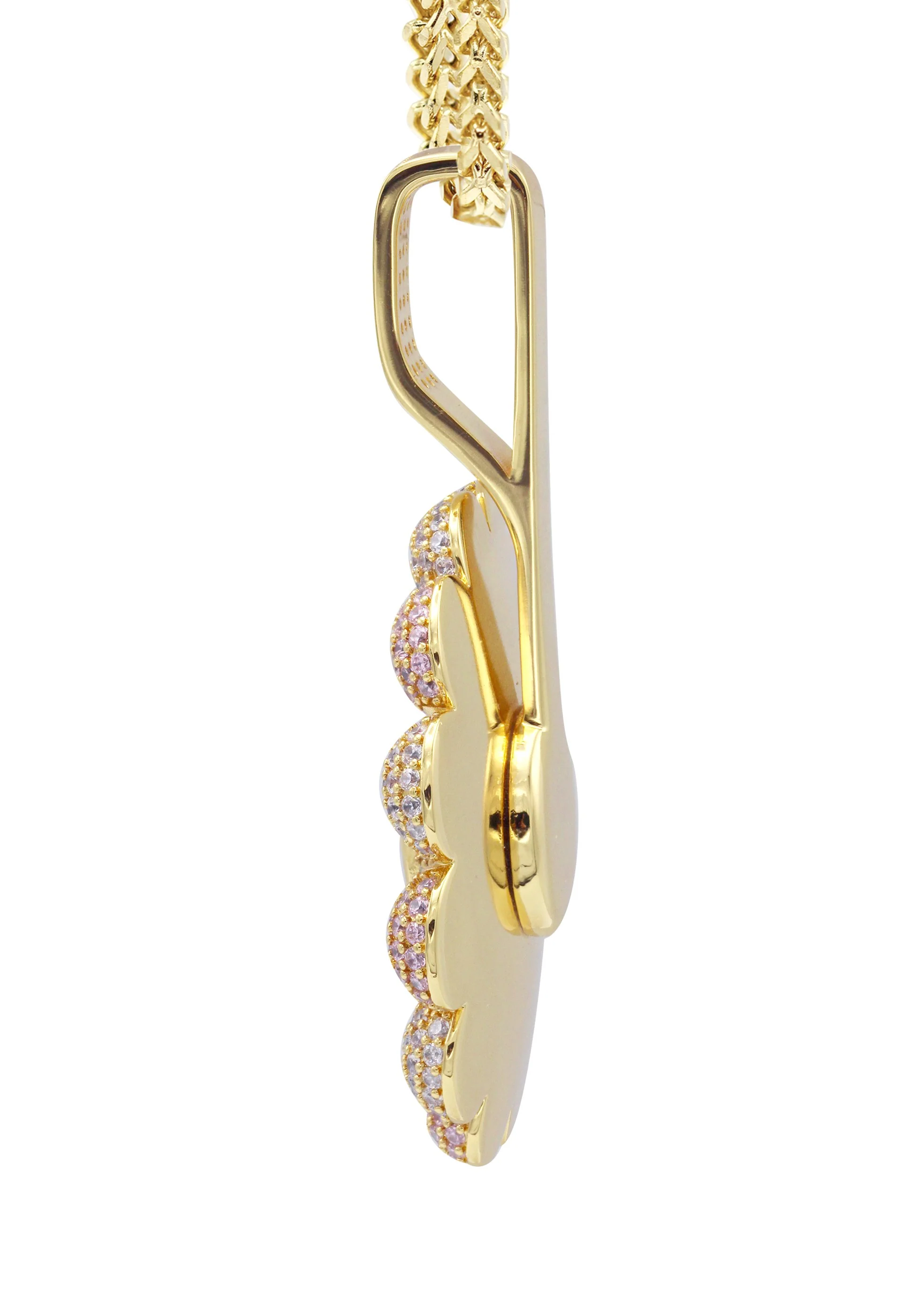 Gold Plated Franco Link Chain & Murakami Spinner Pendant | Appx. 30.8 Grams - Image 3