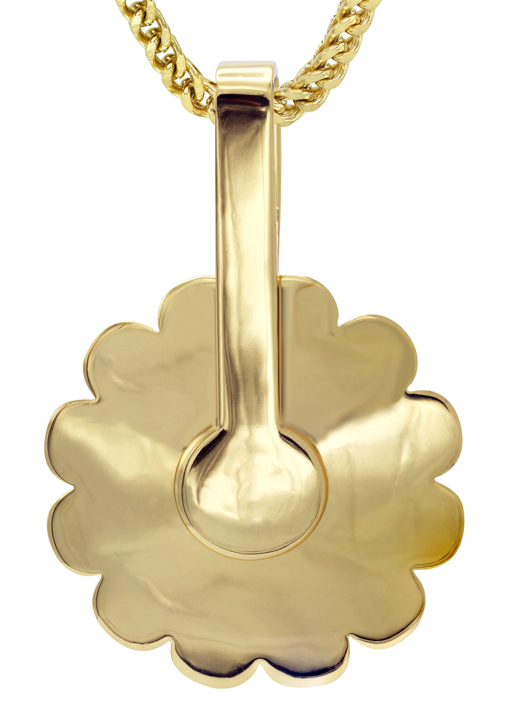 Gold Plated Franco Link Chain & Murakami Spinner Pendant | Appx. 30.8 Grams - Image 4