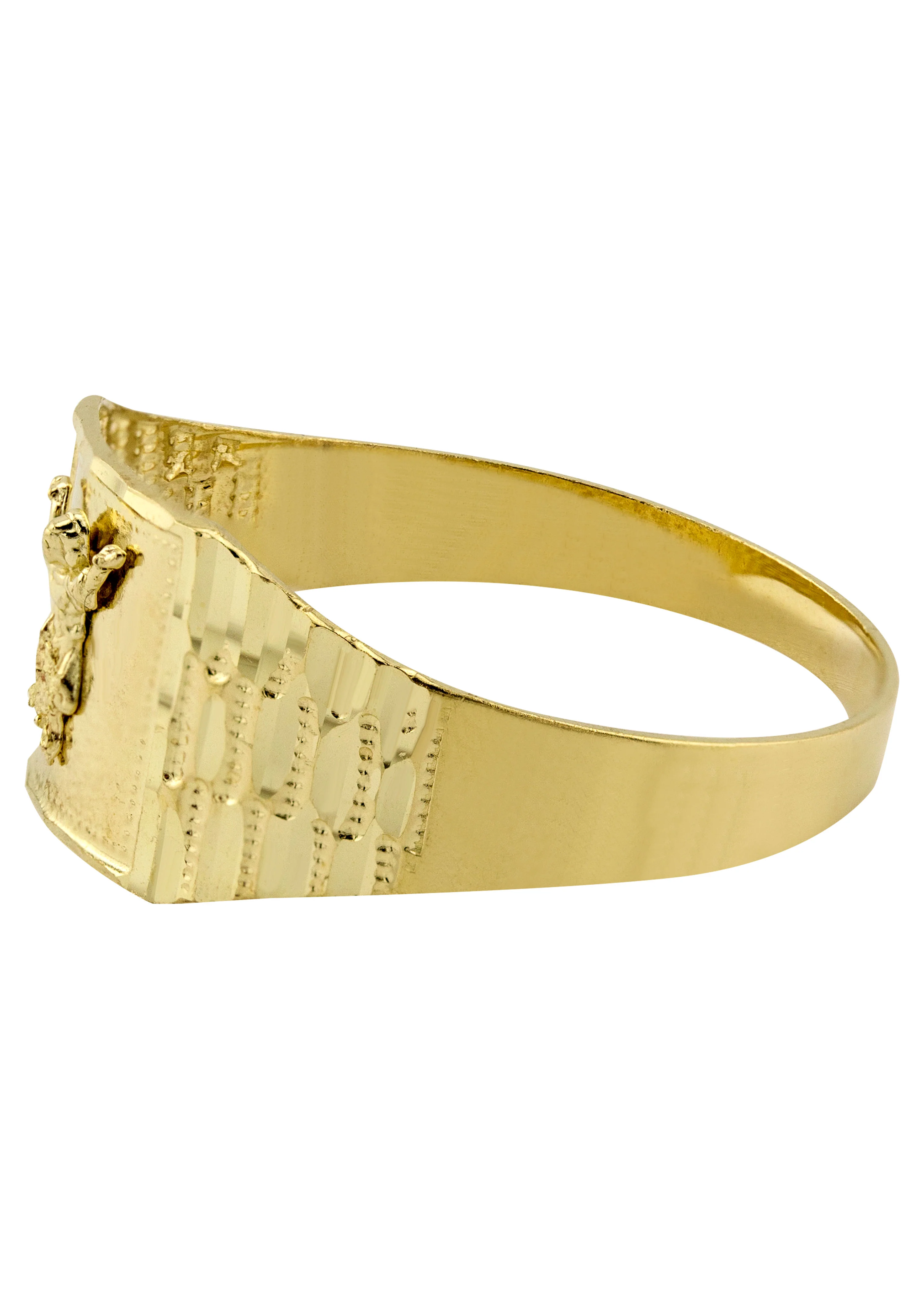 Mens Baby Jesus Signet Ring - 10K Gold | 2 Grams - Image 2