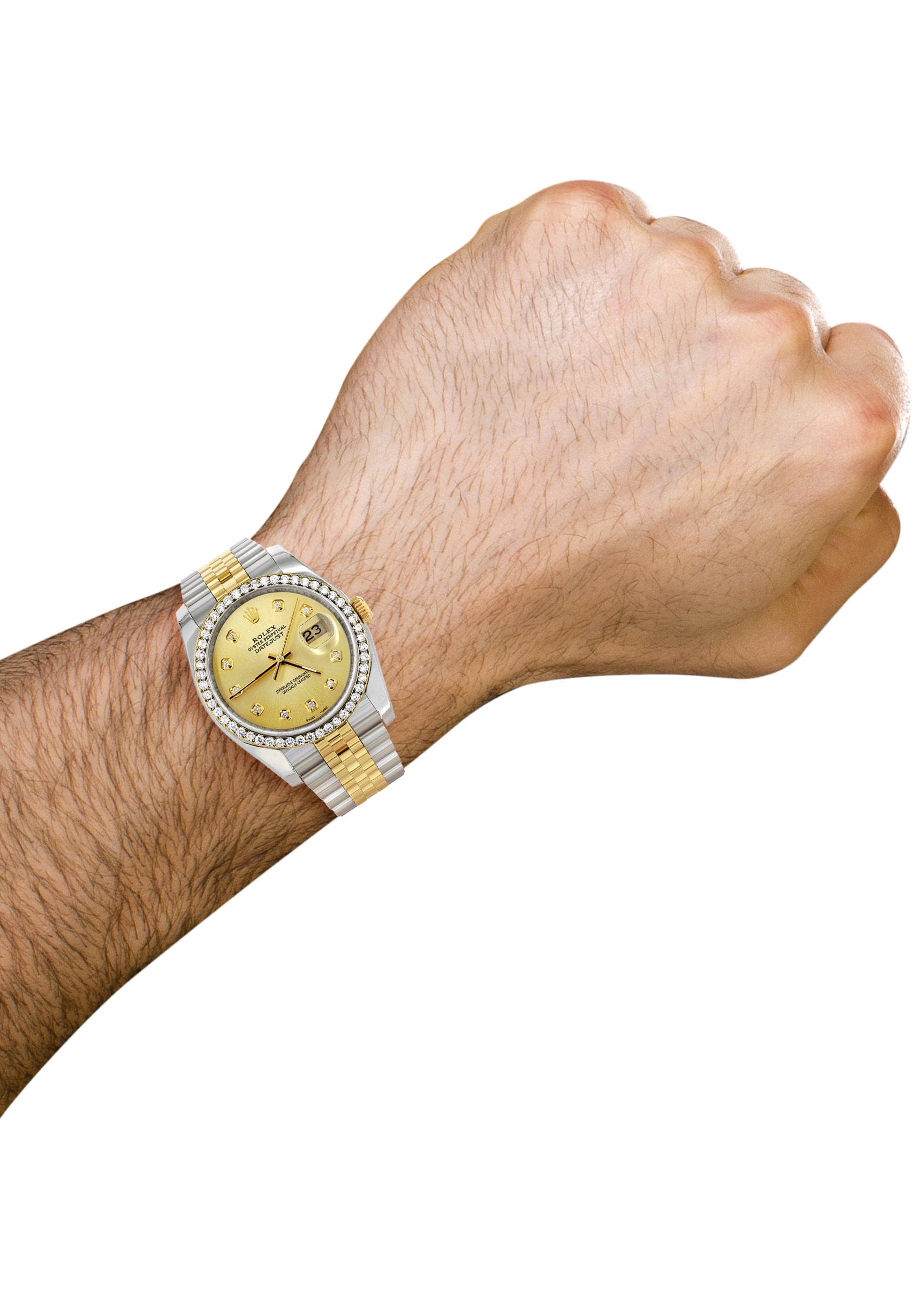 116233 | Hidden Clasp | Gold Rolex Datejust Watch | 36Mm | Gold Dial | Jubilee Band - Image 5