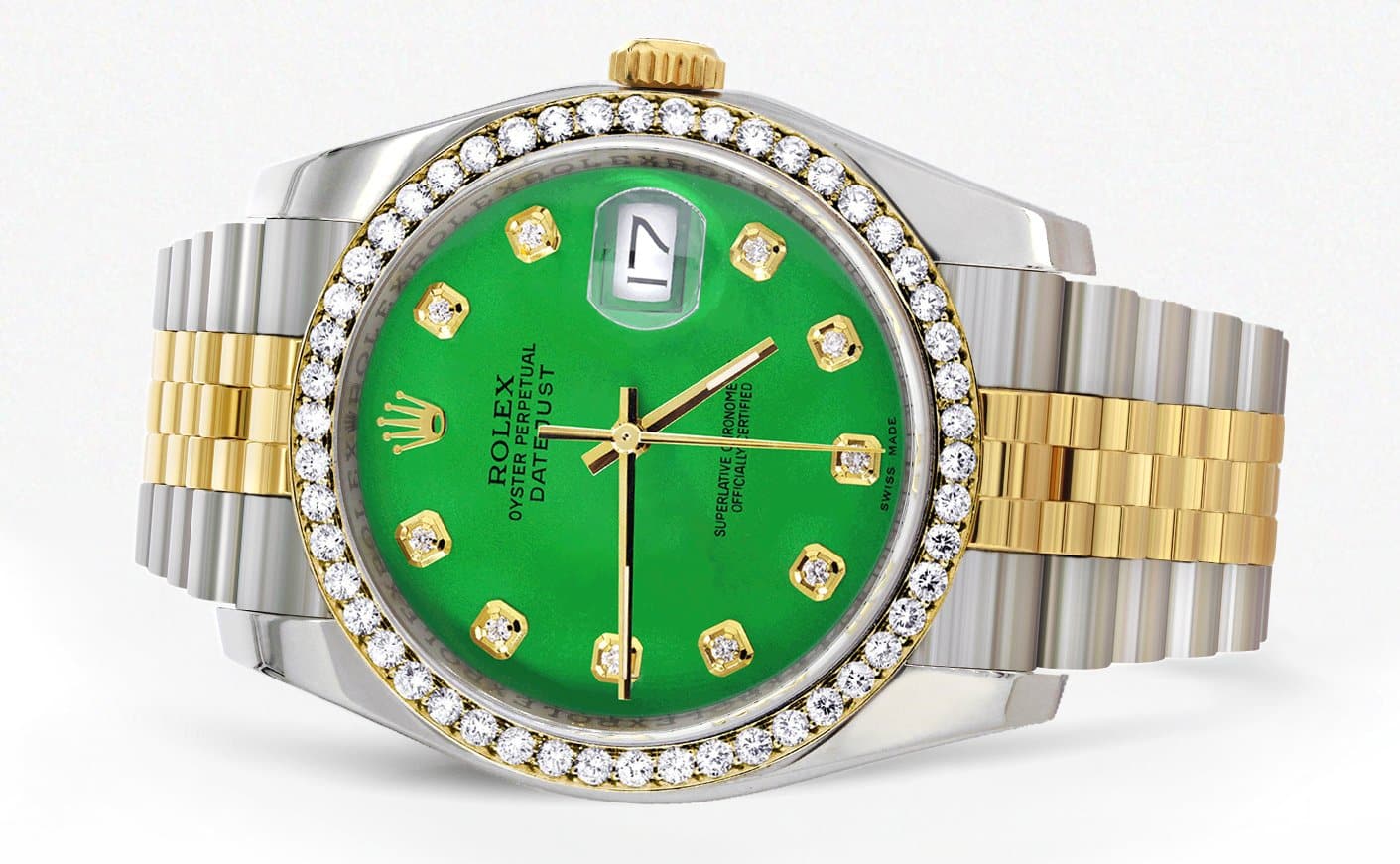 116233 | Hidden Clasp | Gold Rolex Datejust Watch | 36Mm | Green Dial | Jubilee Band - Image 2