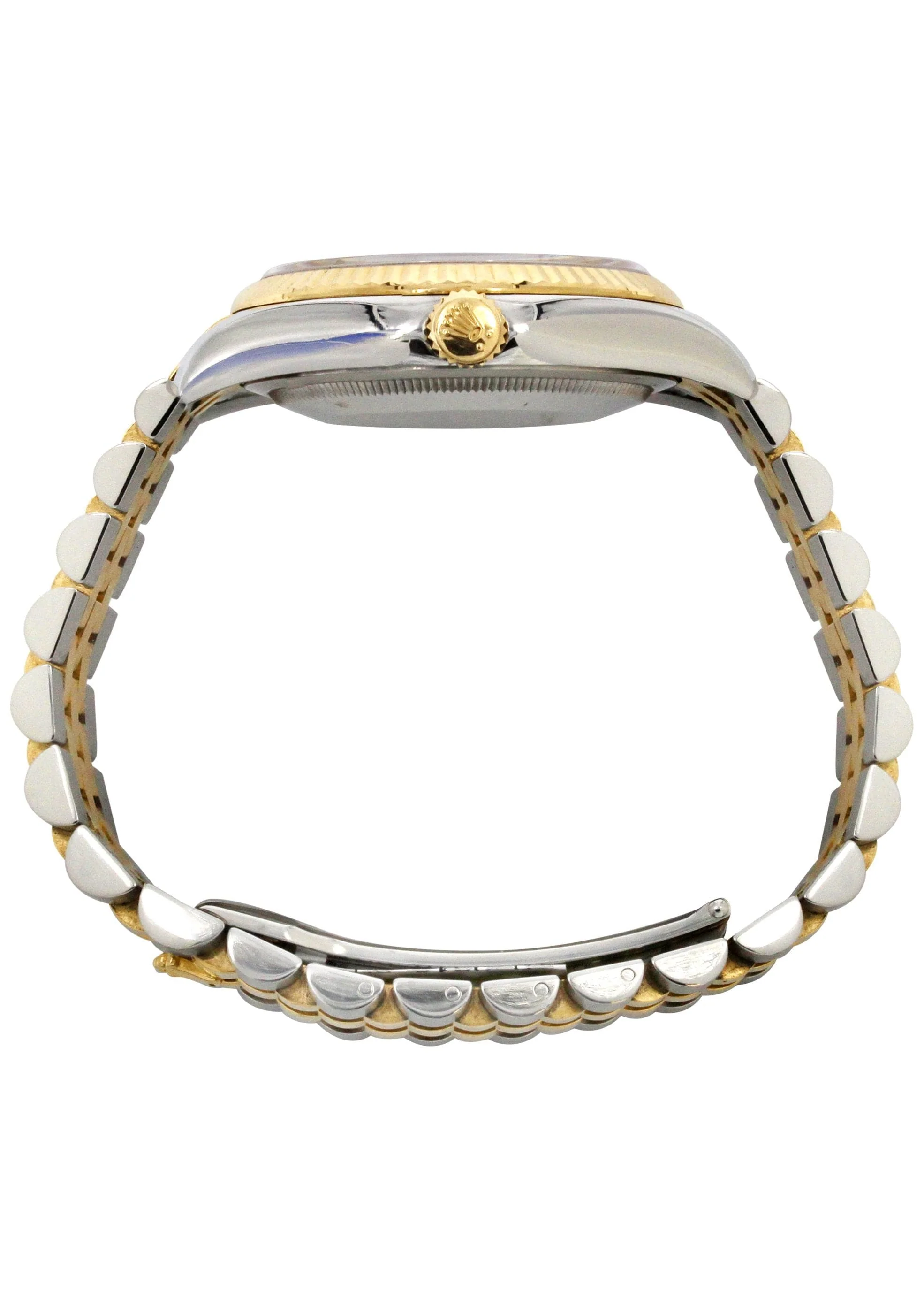 116233 | Hidden Clasp | Gold Rolex Datejust Watch | 36Mm | Red Dial | Jubilee Band - Image 4