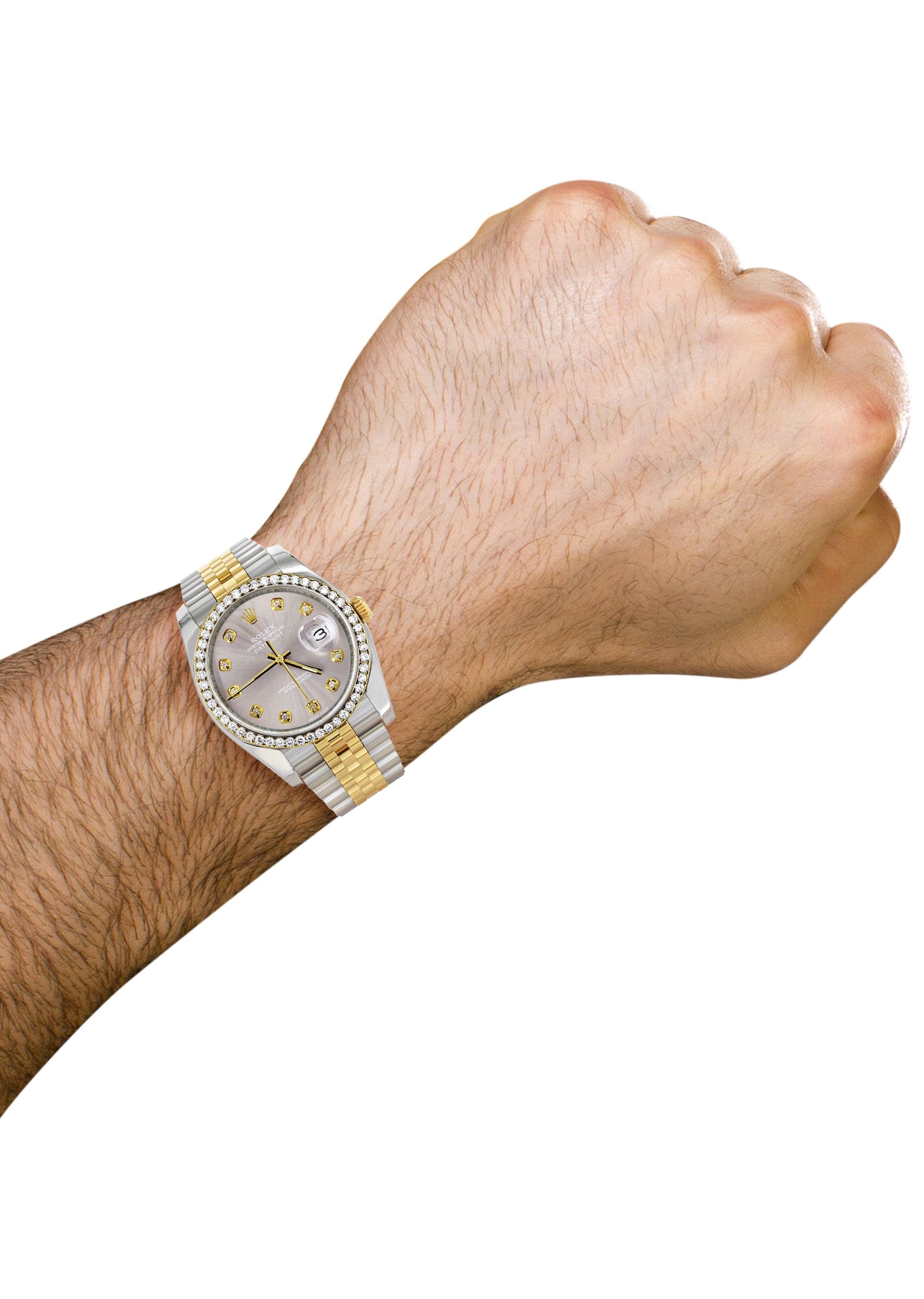 116233 | Hidden Clasp | Diamond Rolex Mens Watch Datejust | 36Mm | Grey Dial | Jubilee Band - Image 5