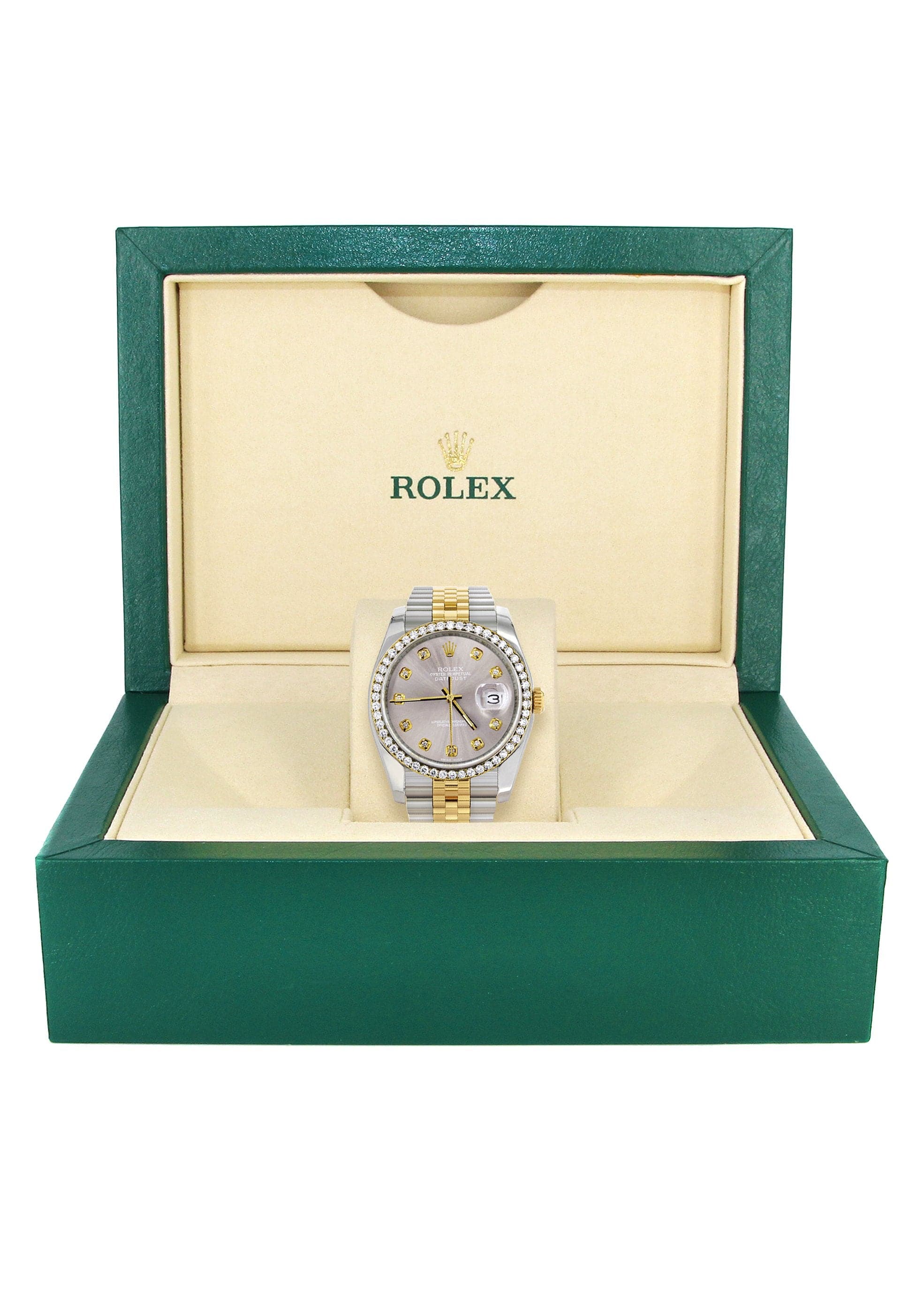 116233 | Hidden Clasp | Diamond Rolex Mens Watch Datejust | 36Mm | Grey Dial | Jubilee Band - Image 6