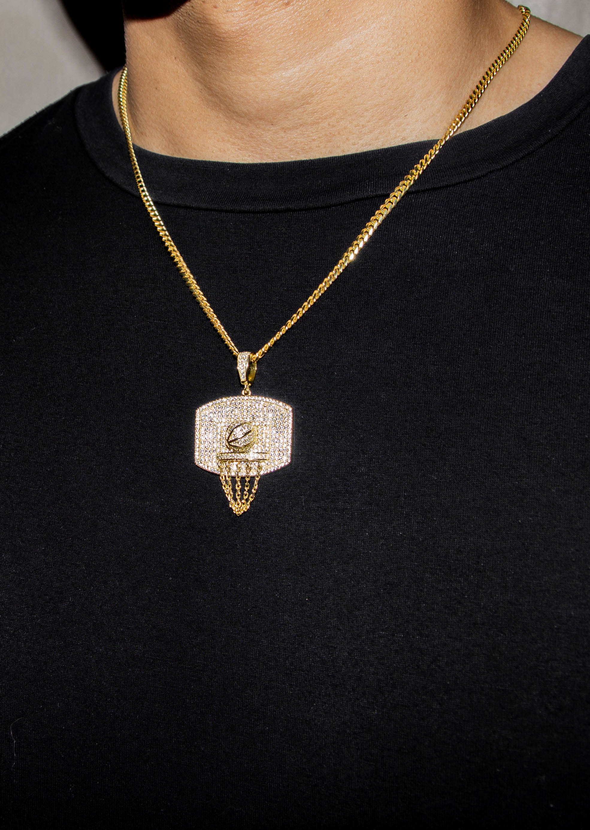 Silver Necklace - Gold Basketball Hoop Necklace | 25.2 Grams - Image 5