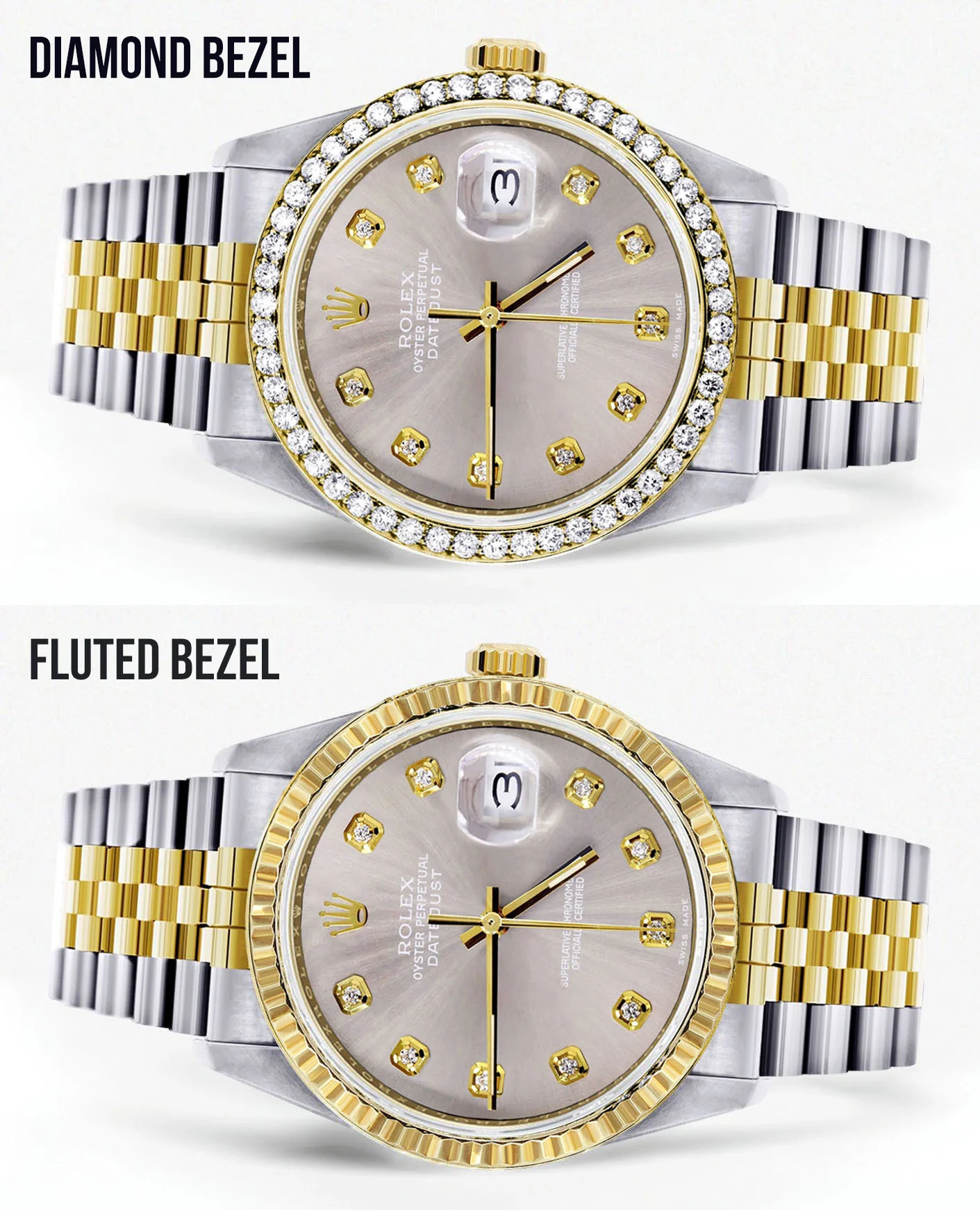 Womens Diamond Rolex Datejust 16233 | 36Mm | Grey Dial | Jubilee Band - Image 2