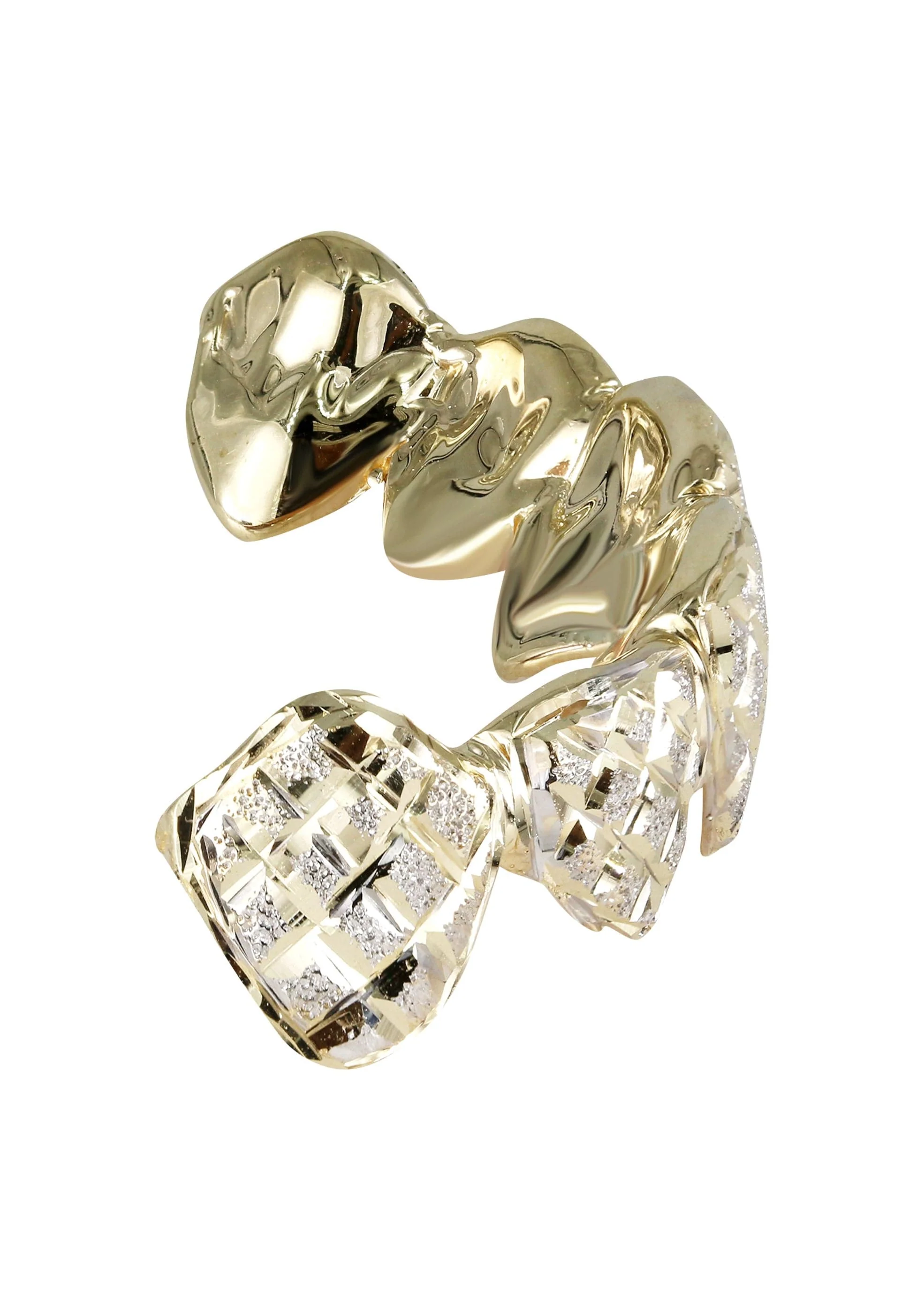 Gold 6 Teeth Diamond Dust Grillz - Image 2