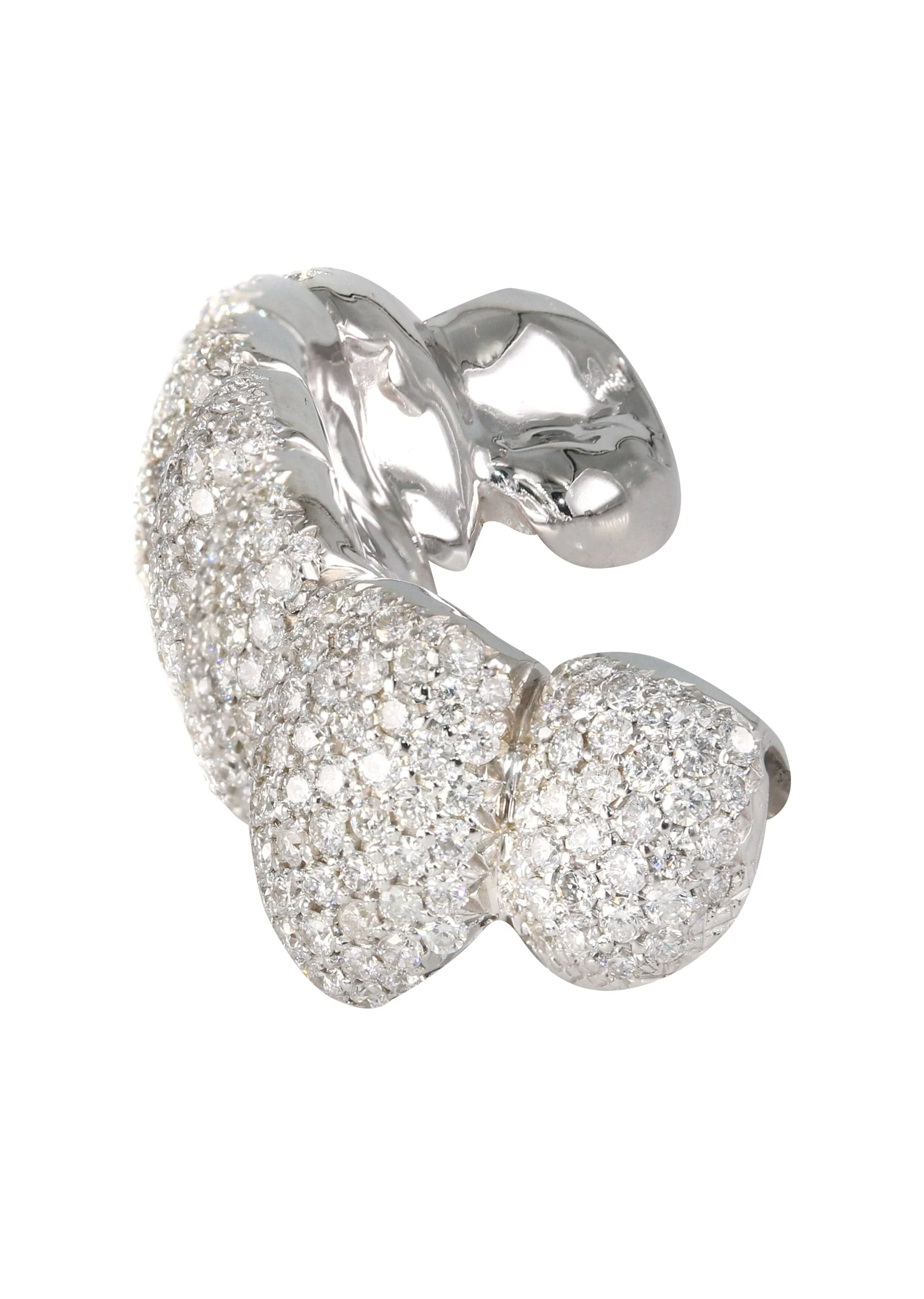 Full Diamond And Gold Honeycomb Setting 8 Teeth Grillz - Image 2