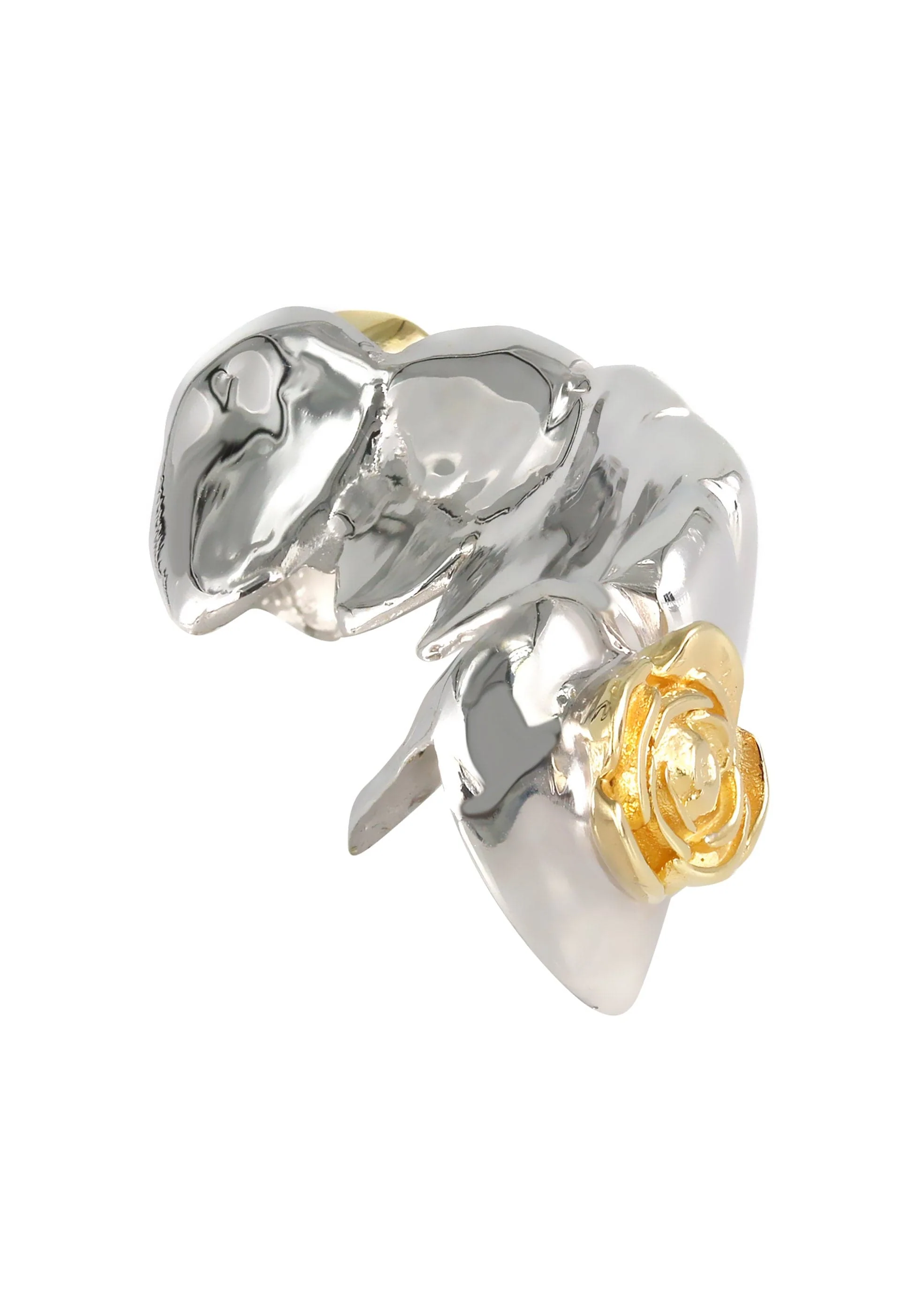 Gold 6 Tooth 3D Design Flower Grills - Image 2